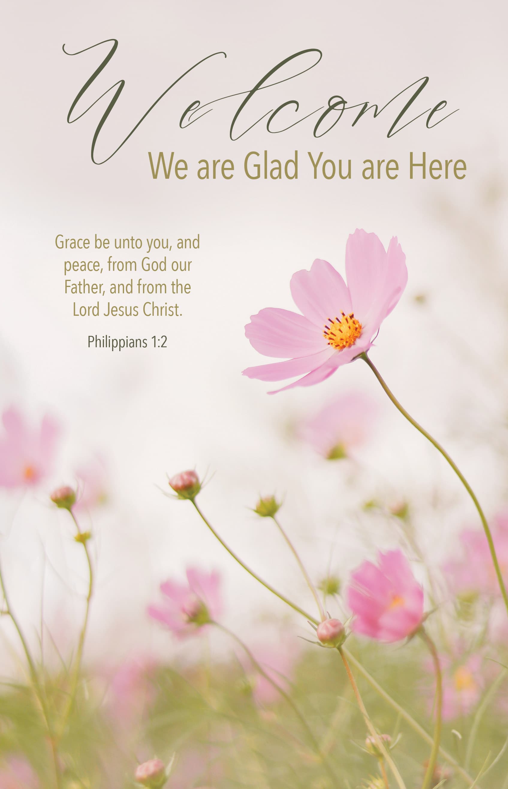 General Worship Bulletin: We Are Glad You Are Here - Spring (Package of ...