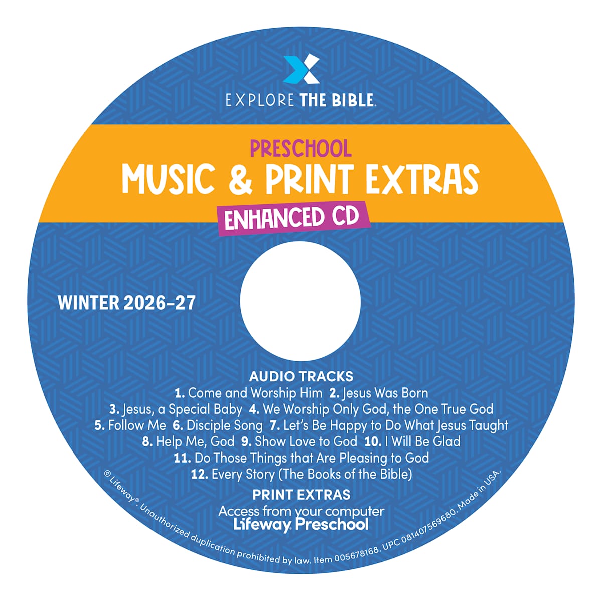 EXPLORE THE BIBLE Preschool Enhanced CD - Winter 2027 | Lifeway