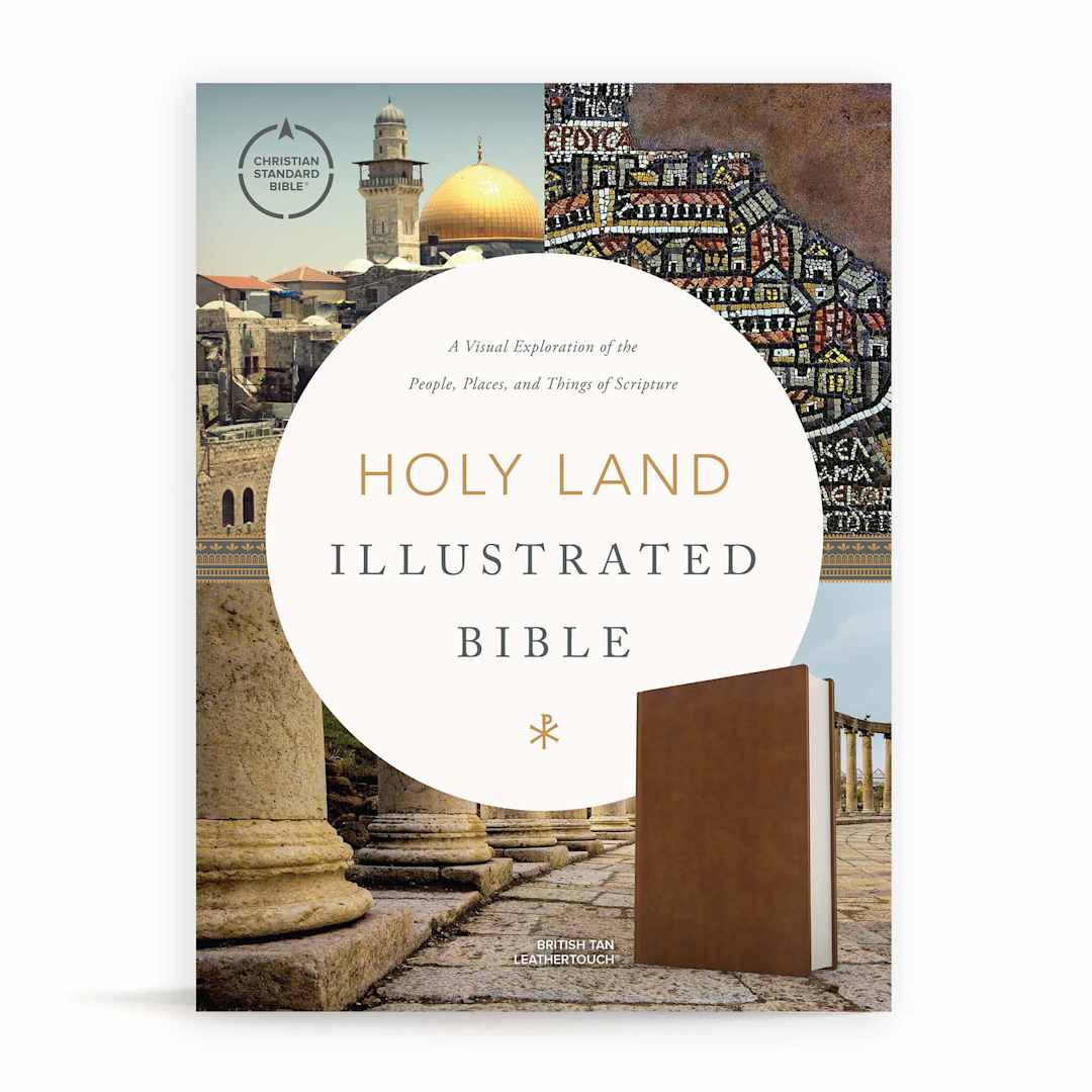 CSB Holy Land Illustrated Bible, British Tan LeatherTouch