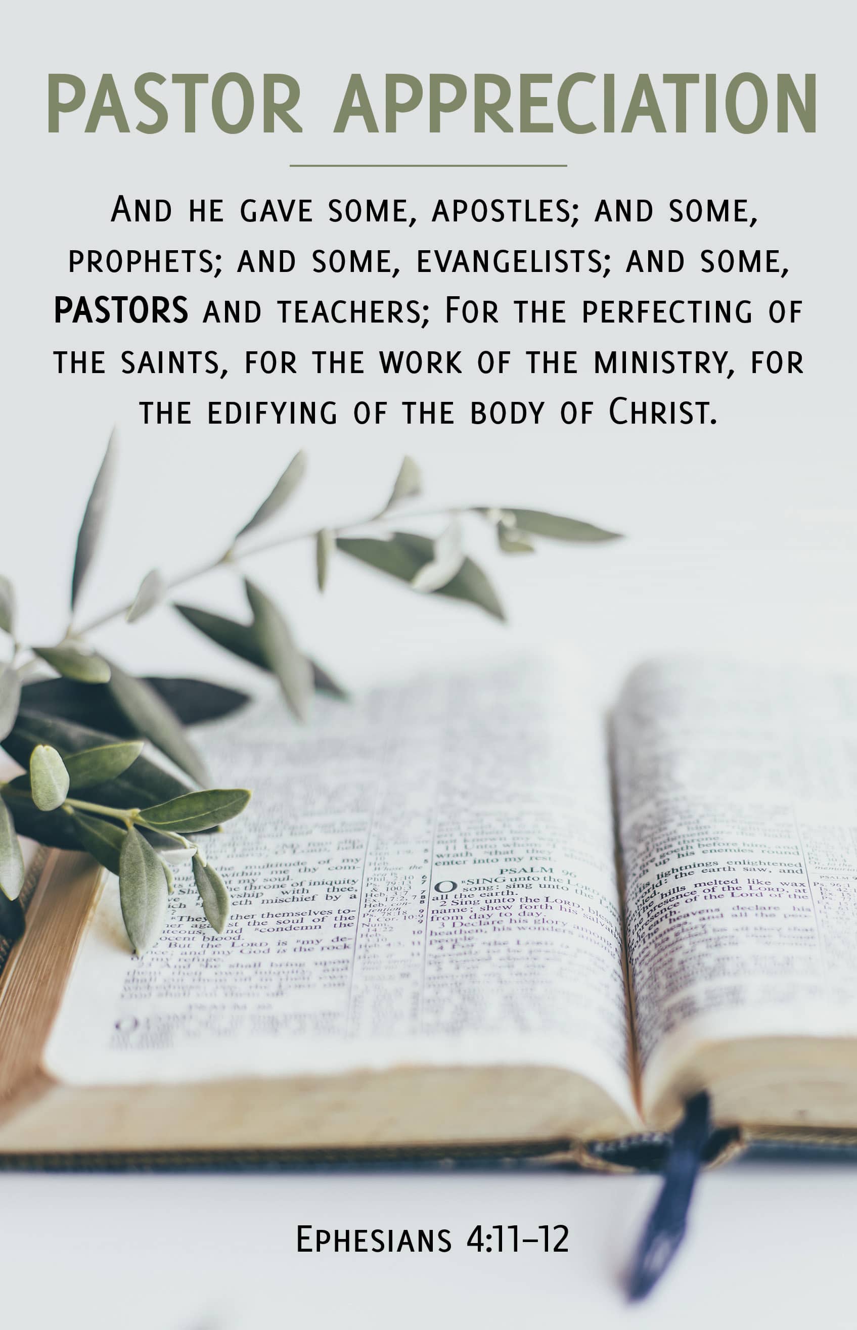 Pastor Appreciation Bulletin: And He Gave (Package of 100) | Lifeway pastor-appreciation-bulletin-and-he-gave-package-of-100-lifeway