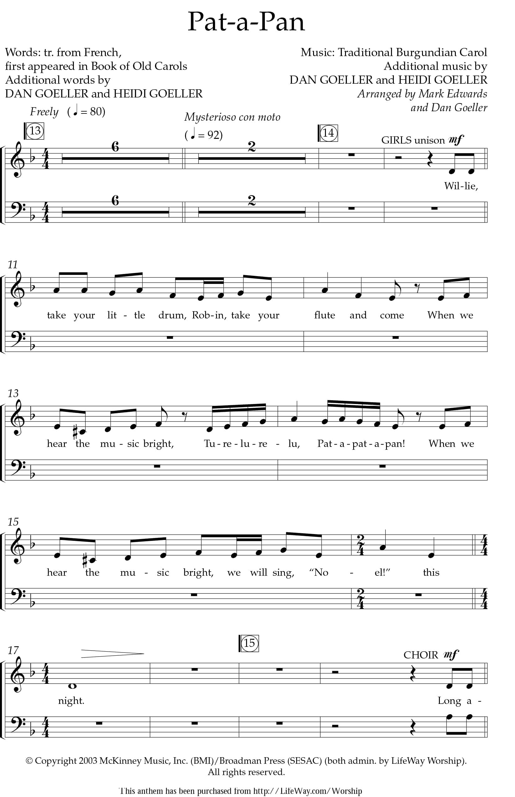 Pat-a-Pan - Downloadable SAB Anthem