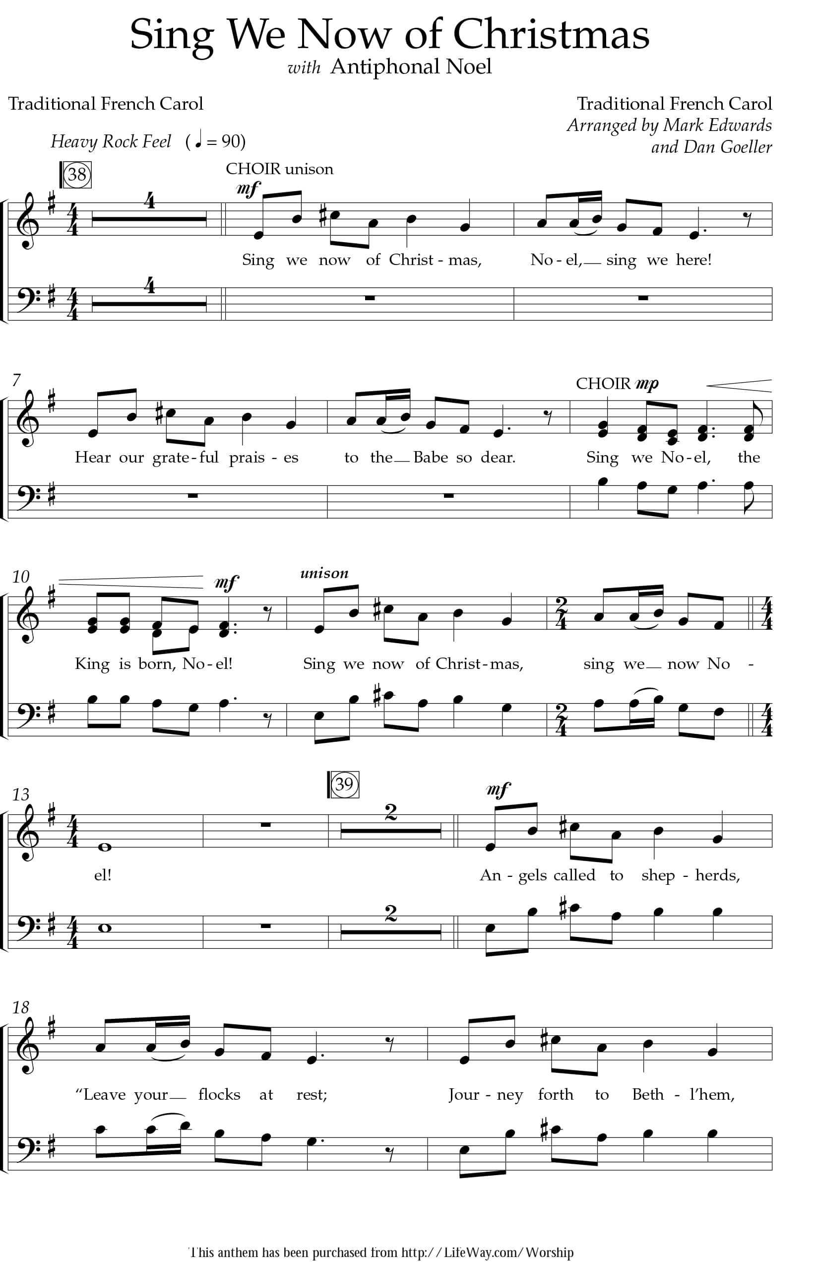 Sing We Now of Christmas - Downloadable SAB Anthem