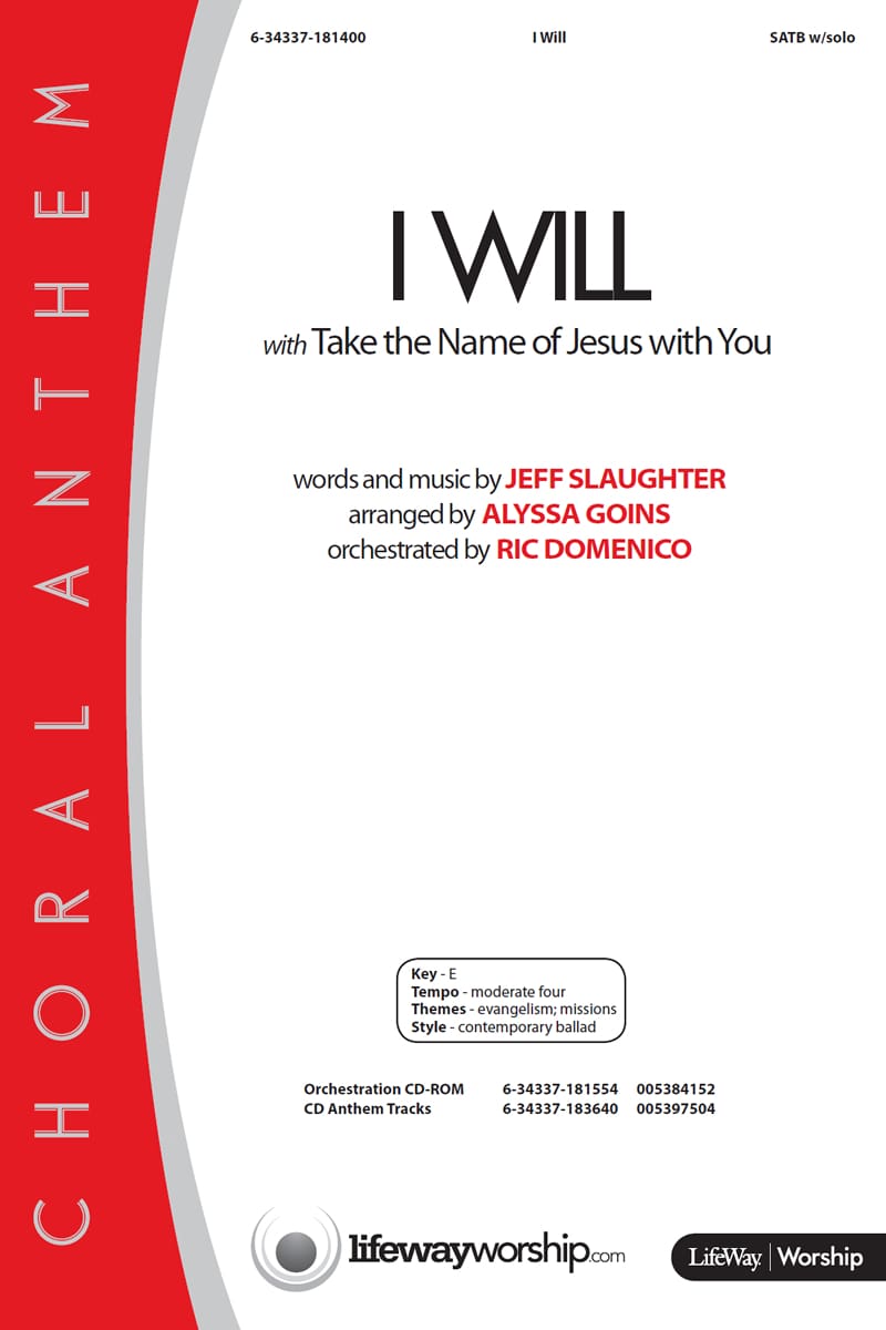 I Will with Take the Name of Jesus with You - Downloadable Anthem (Min. 10)