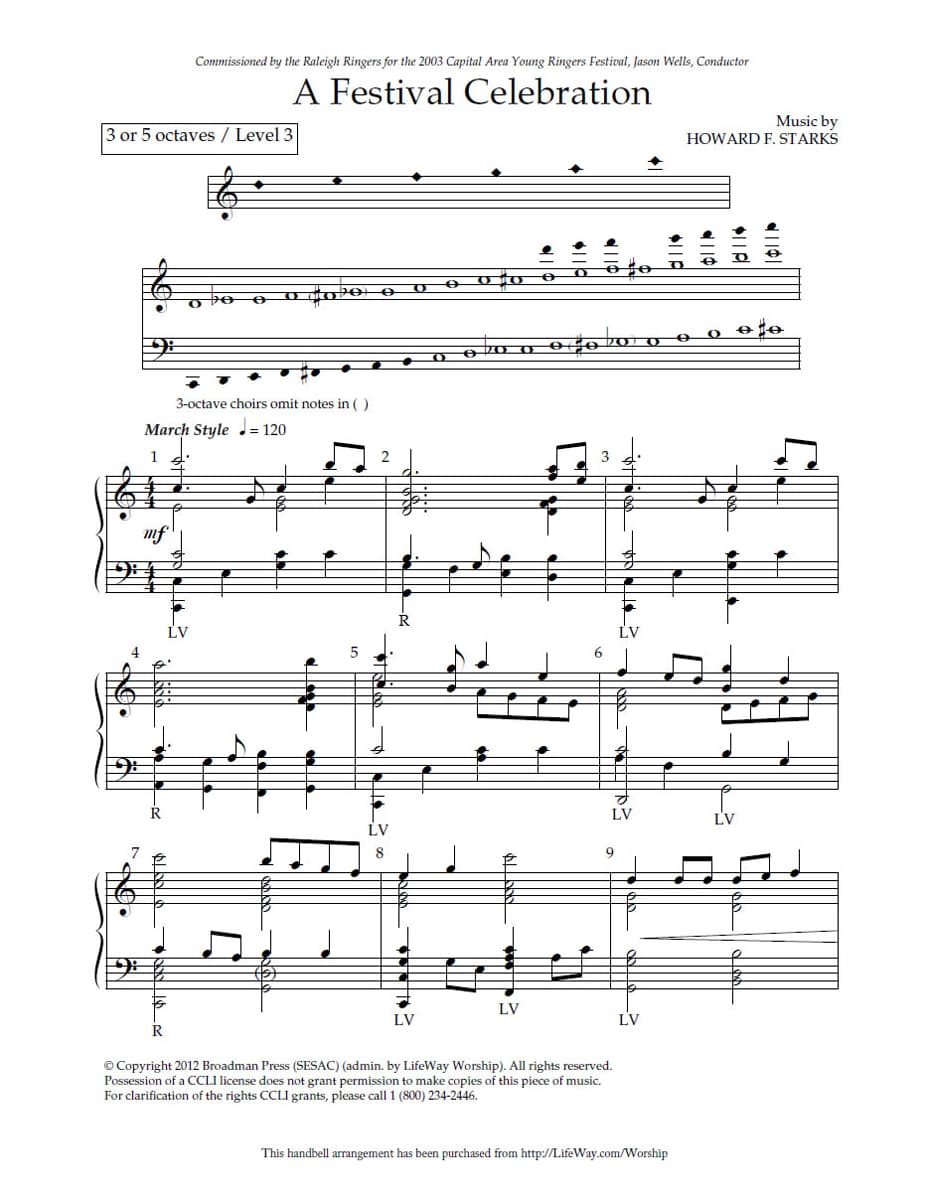 A Festival Celebration - Downloadable Handbell Arrangement
