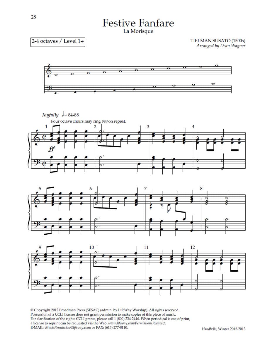 Festive Fanfare - Downloadable Handbell Arrangement