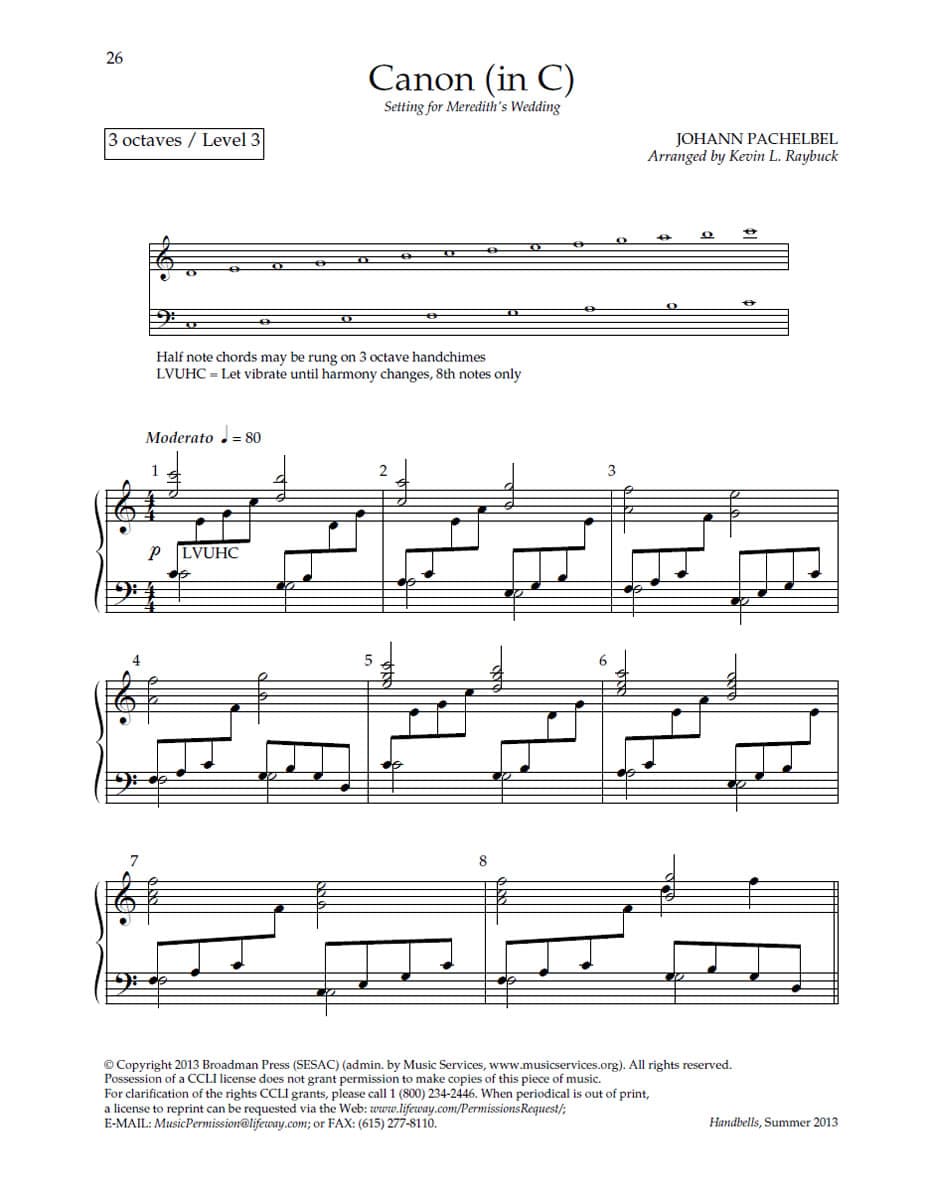 Canon (in C) - Downloadable Handbell Arrangement