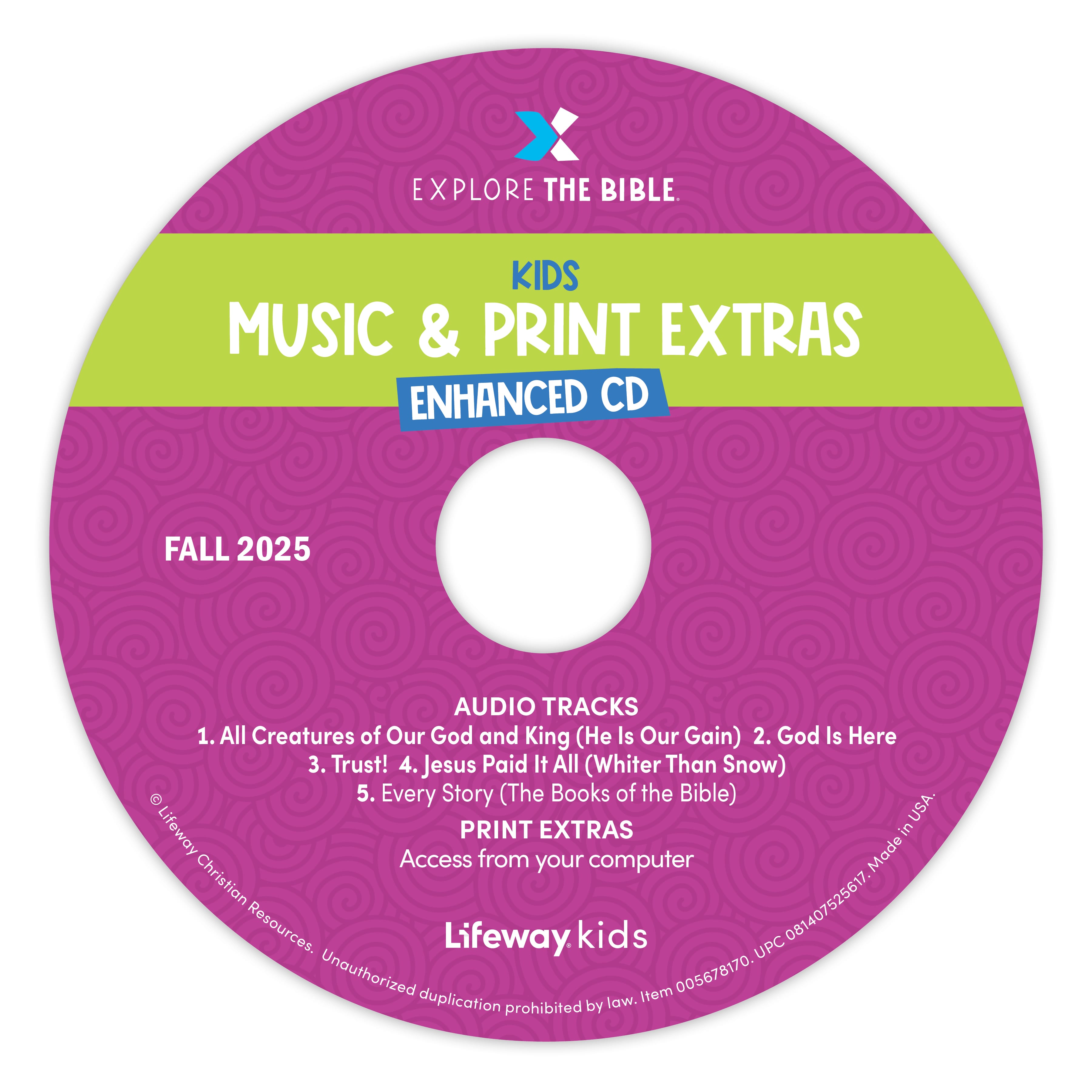 EXPLORE THE BIBLE Kids Music and Print Extras - Fall 2025