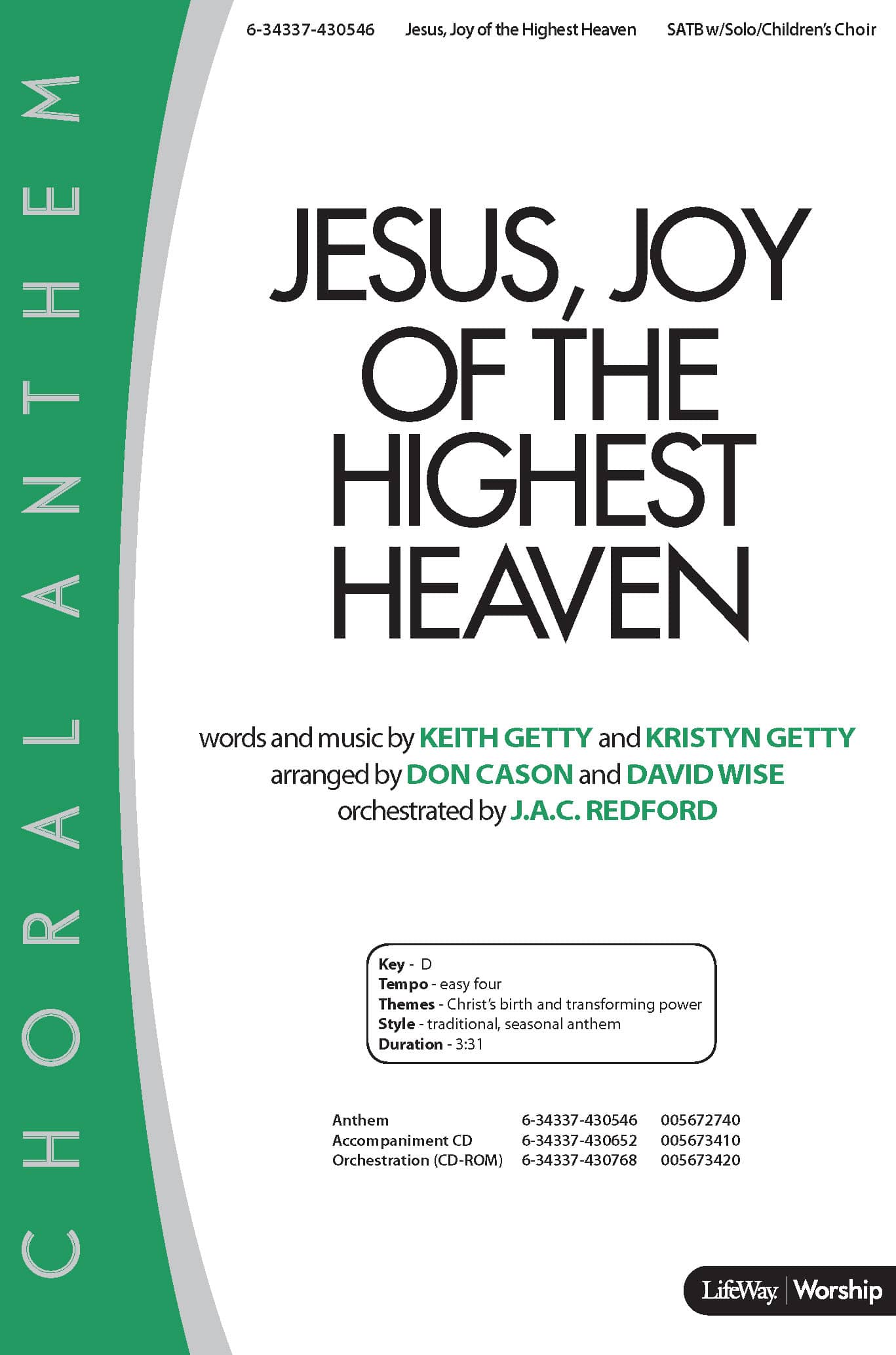 Jesus, Joy of the Highest Heaven - Downloadable Bass Rehearsal Track