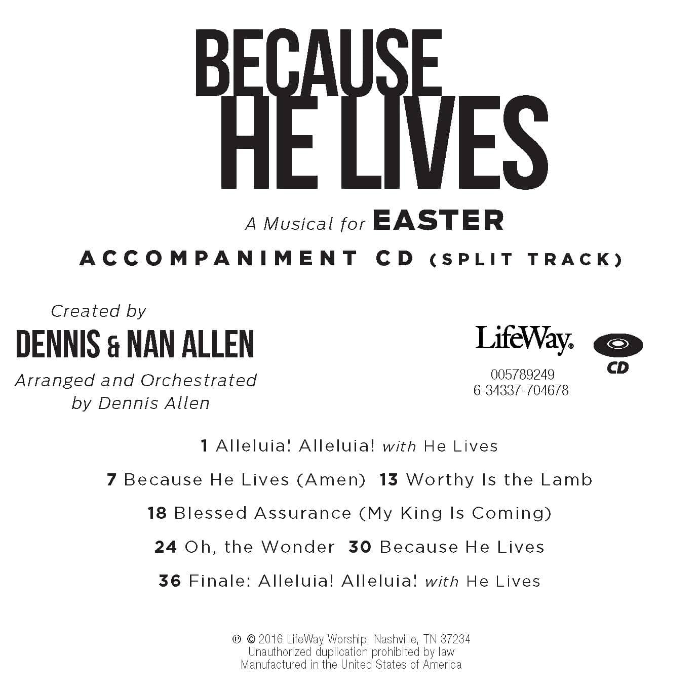 Because He Lives - Accompaniment CD