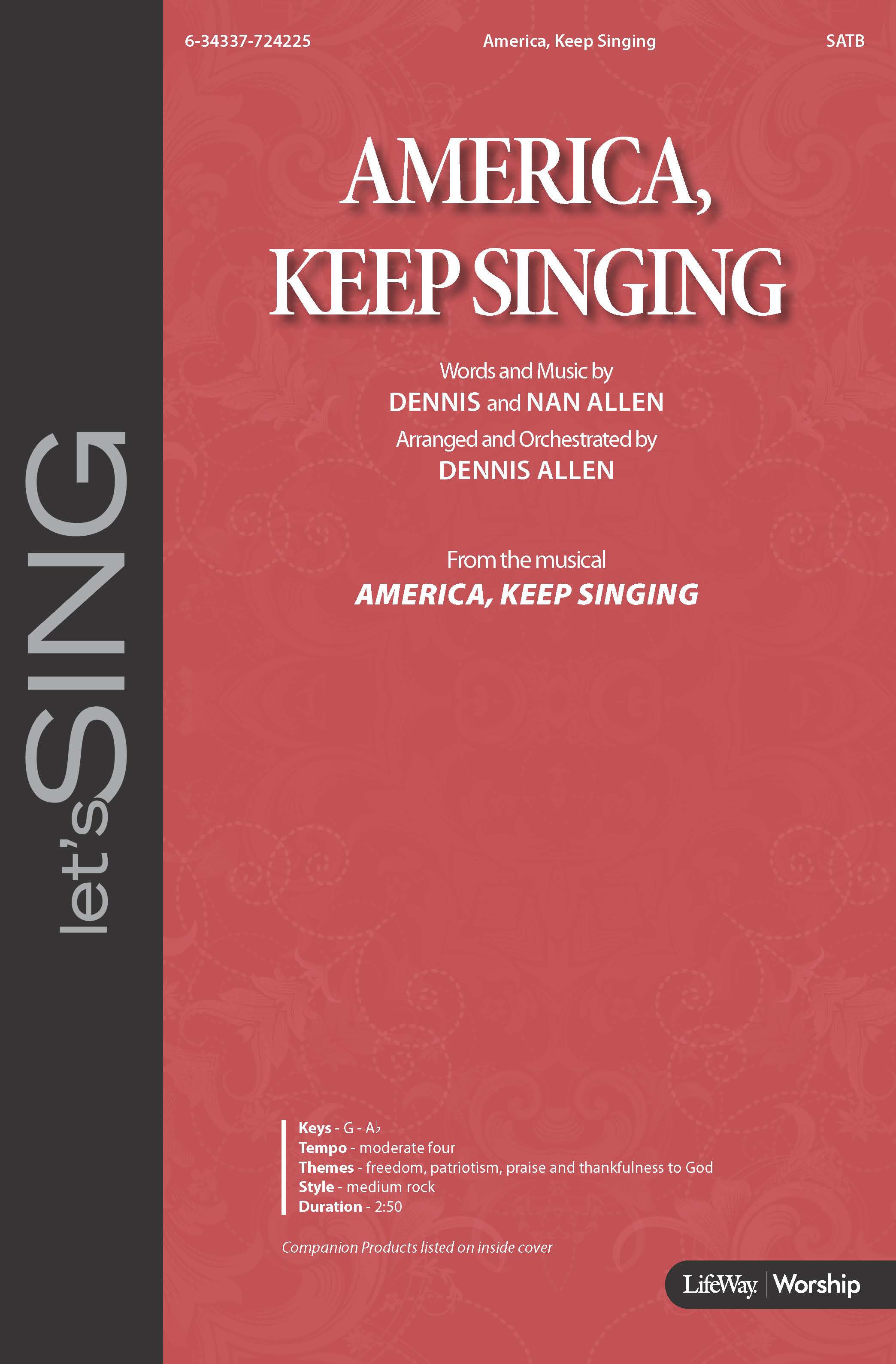 America, Keep Singing - Downloadable Lyric File
