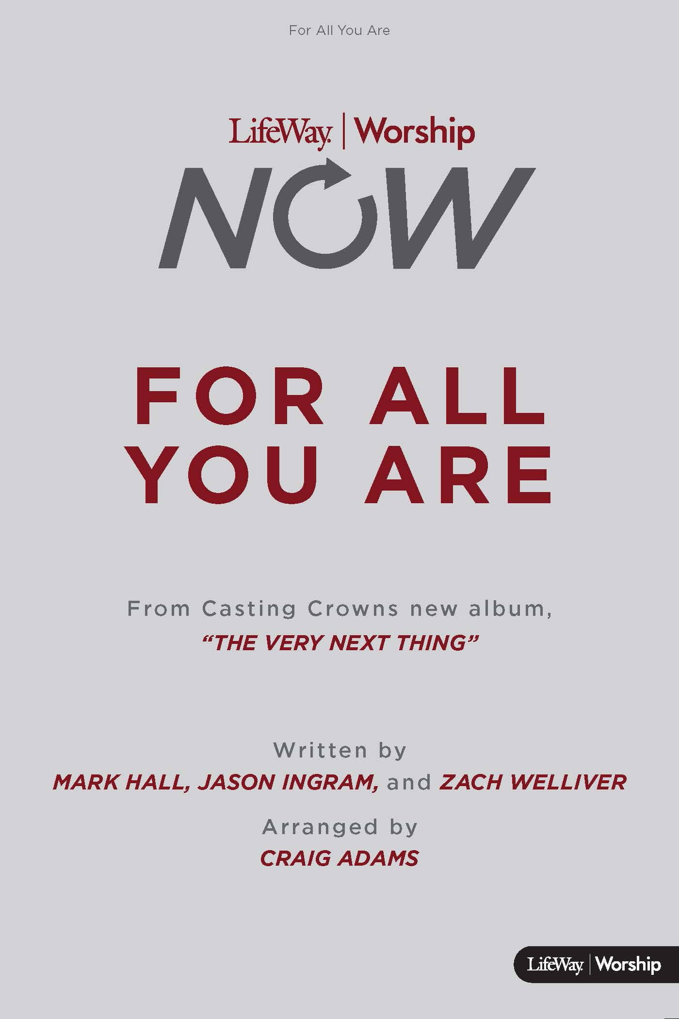 For All You Are - Downloadable Tenor Rehearsal Track