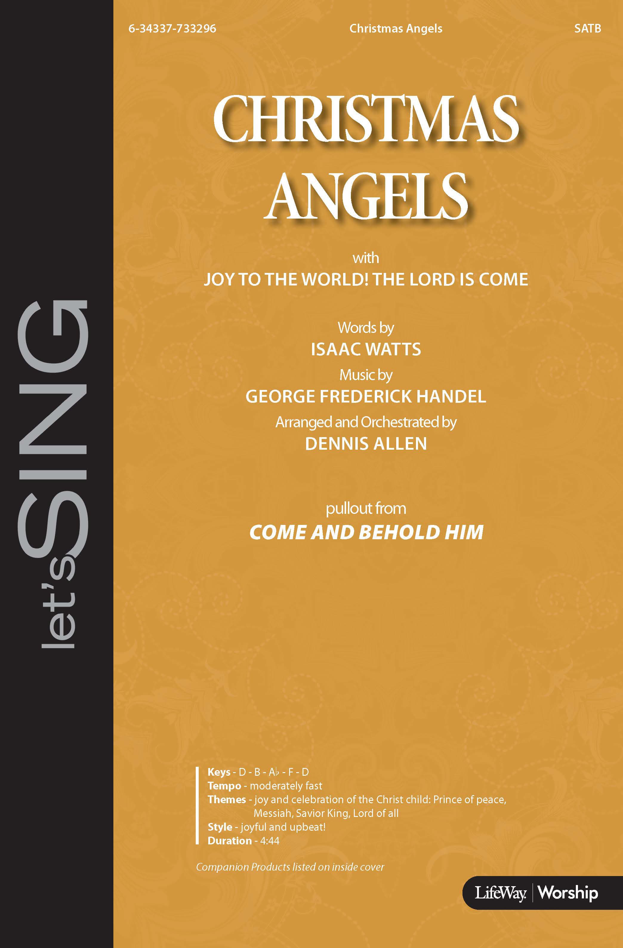 Christmas Angels with Joy to the World! The Lord Is Come - Downloadable Lyric File