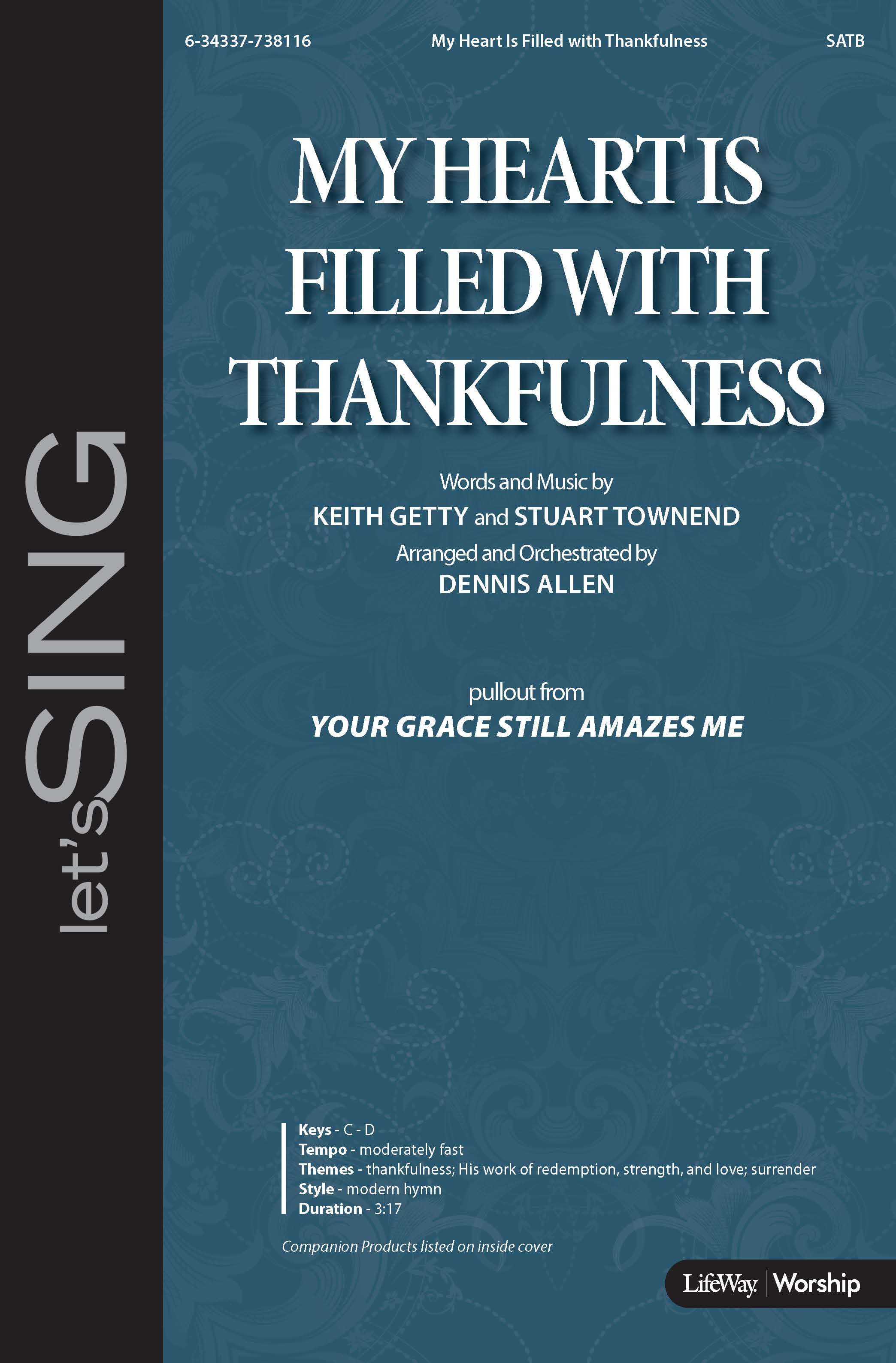 My Heart Is Filled with Thankfulness - Downloadable Lyric File