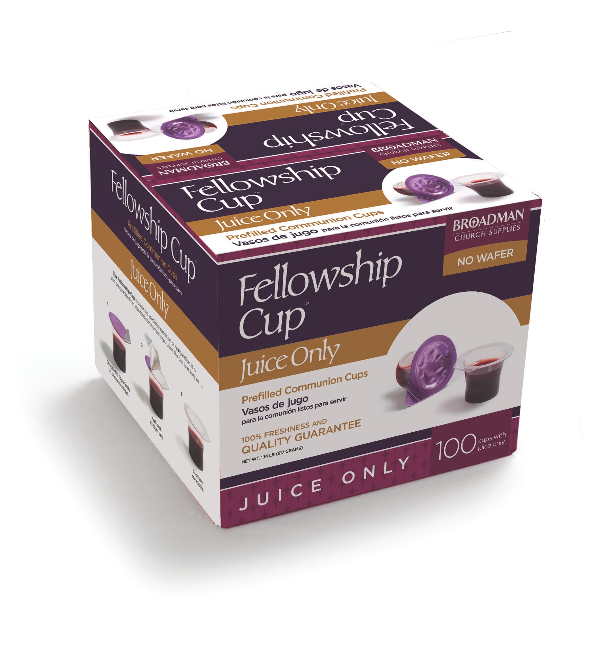 slide 2 of 8 for Fellowship Cup® - JUICE ONLY Prefilled Communion Cups (100 Count)