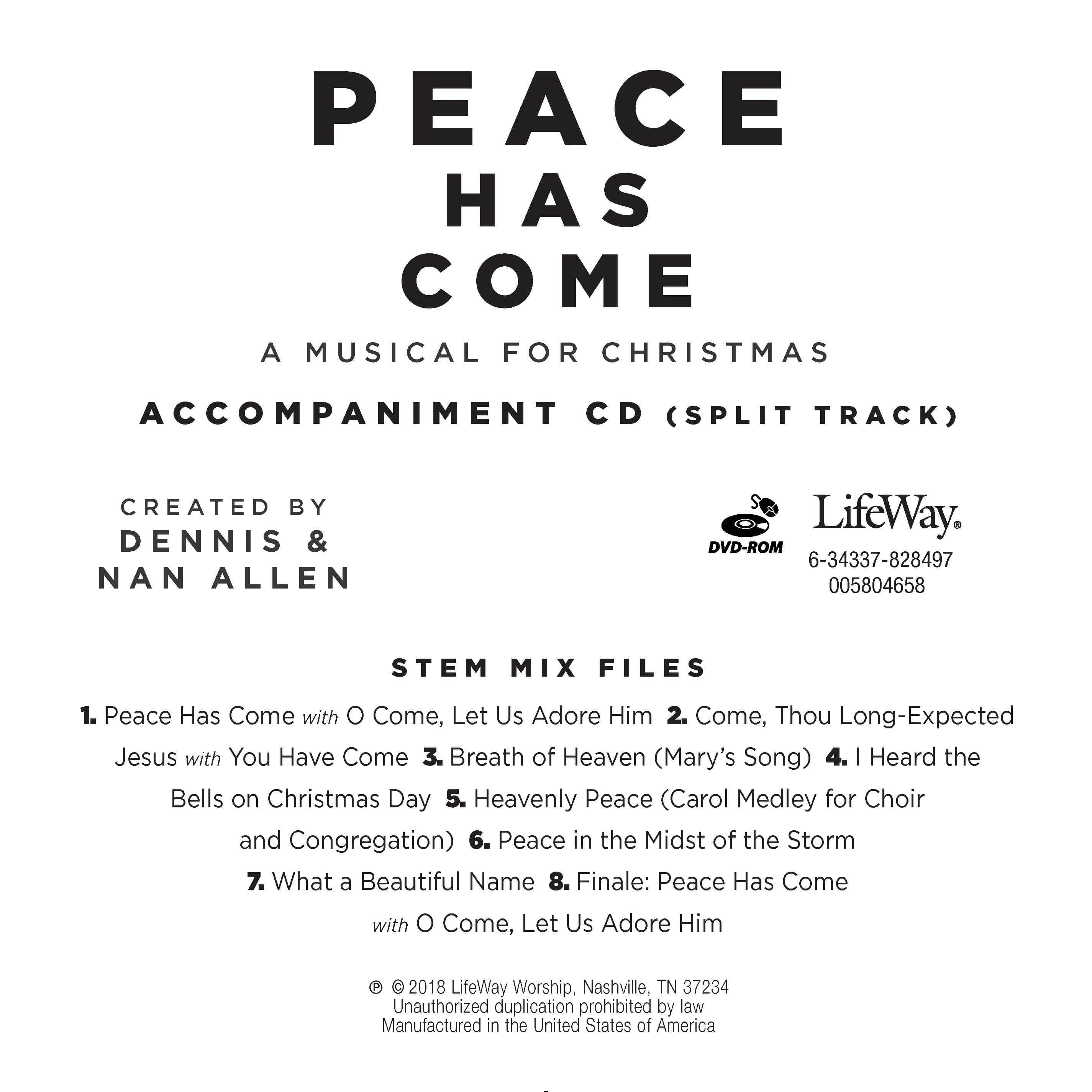Peace Has Come - Stem Tracks DVD-ROM