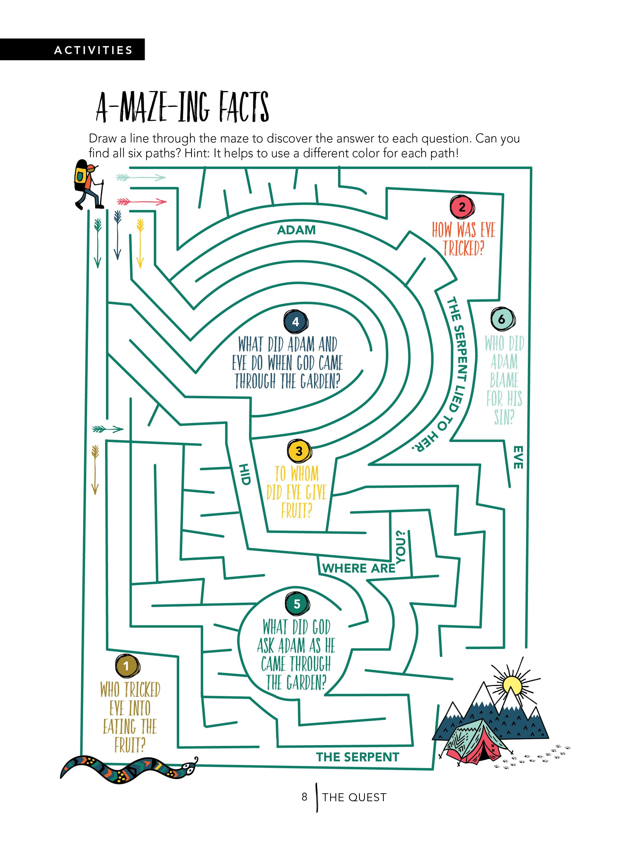 slide 3 of 4 for The Quest for Kids - Younger Kids Activity Book