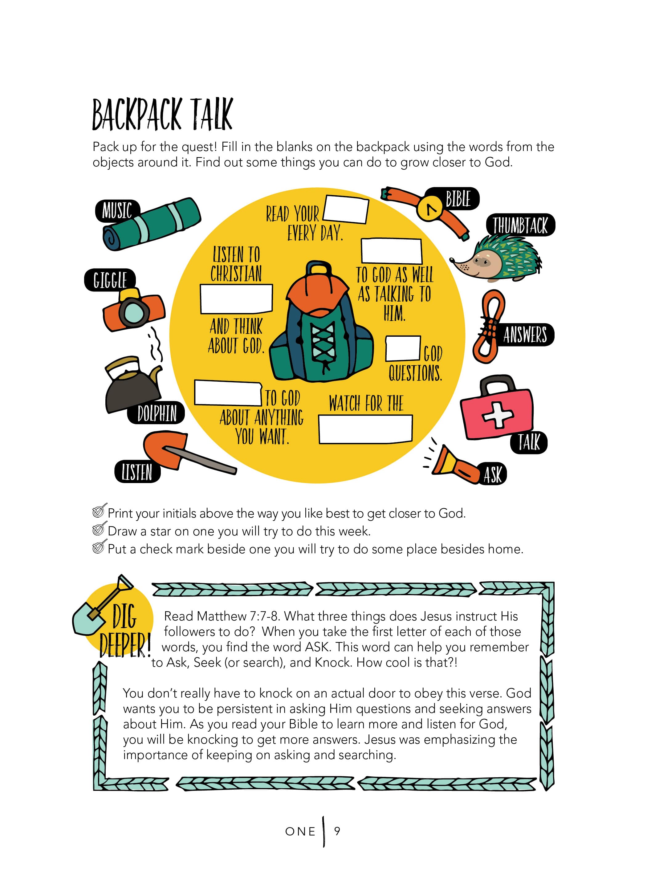 slide 4 of 4 for The Quest for Kids - Younger Kids Activity Book