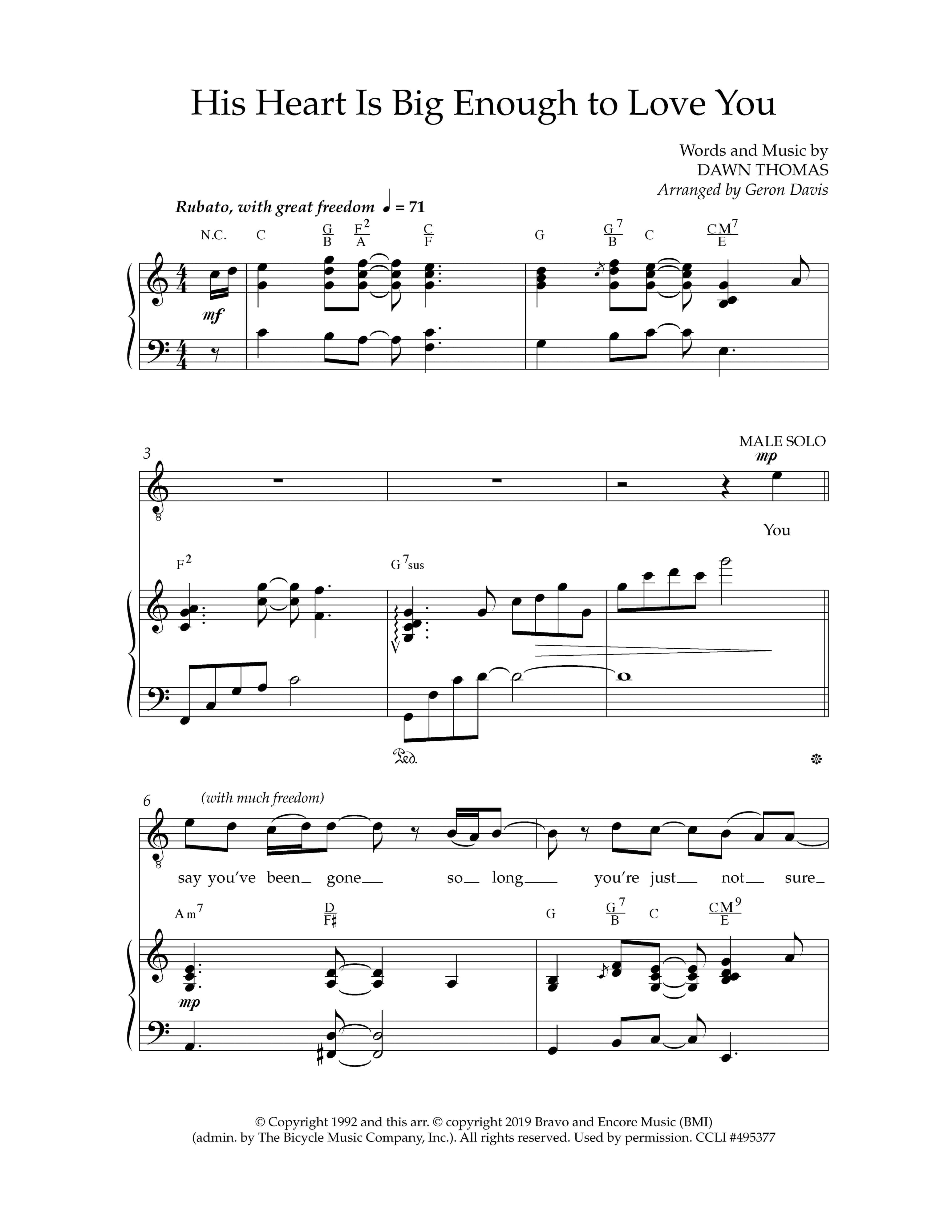 His Heart Is Big Enough to Love You - Downloadable Soprano Rehearsal Track