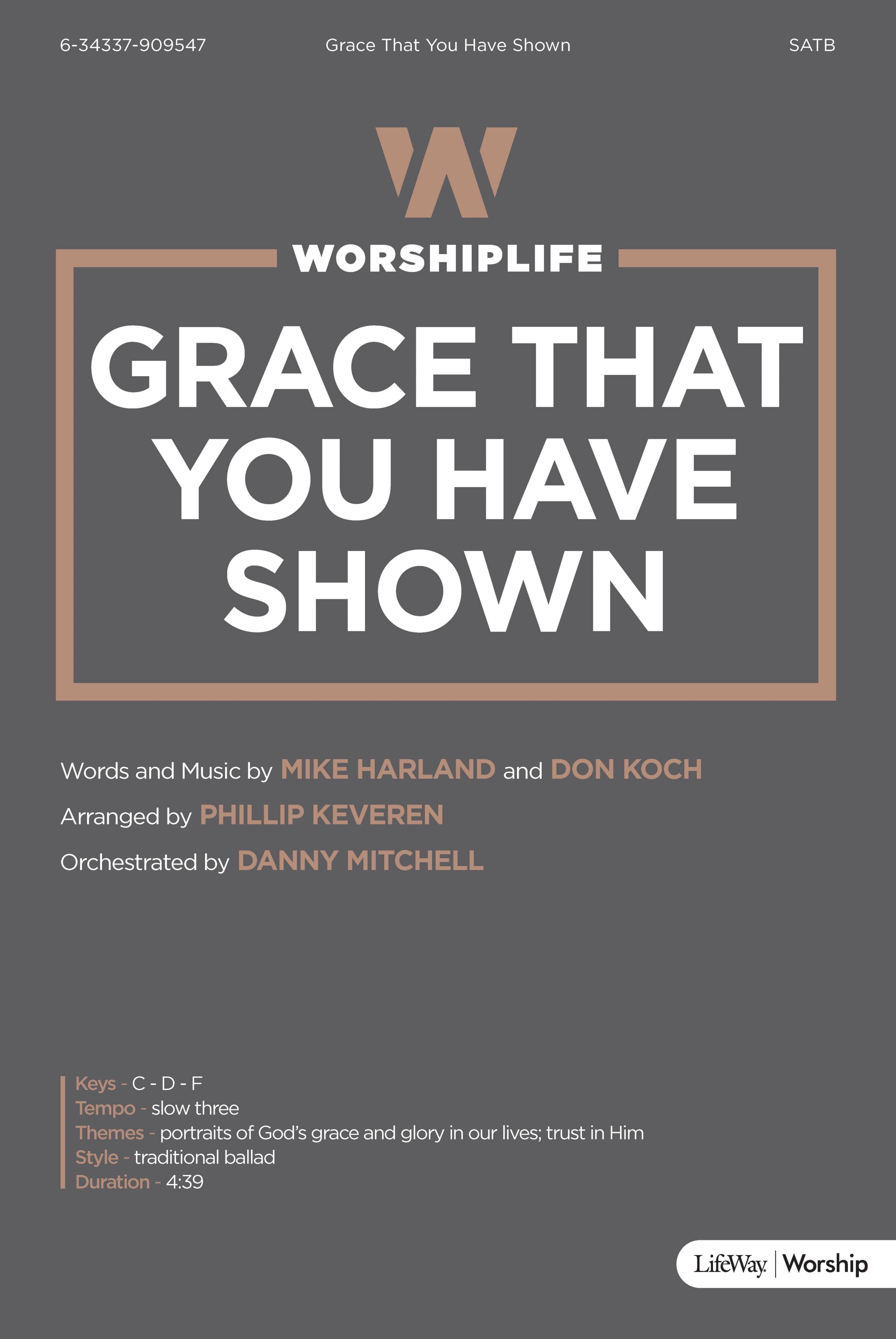 Grace That You Have Shown - Downloadable Anthem (Min. 10)