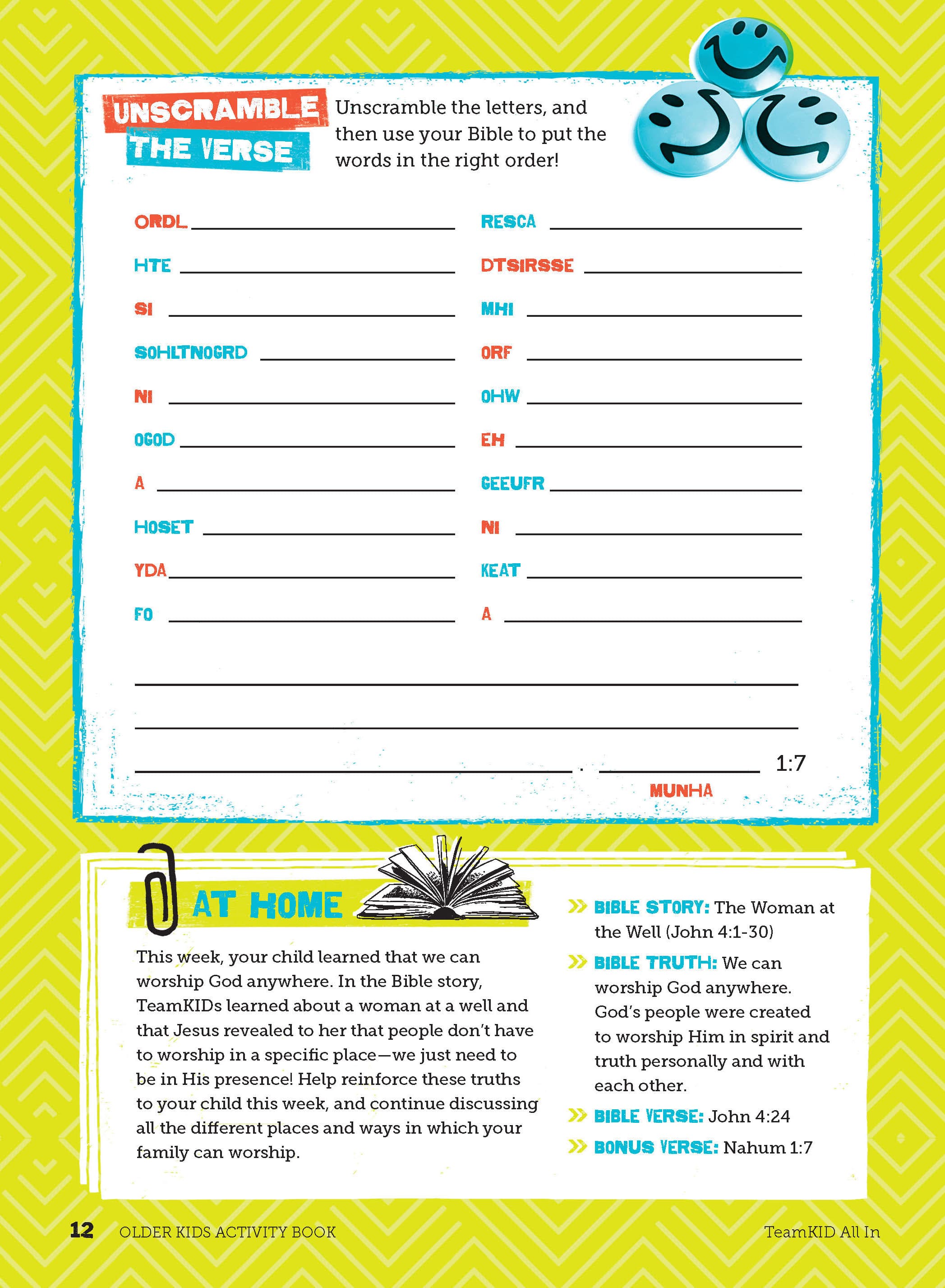 slide 5 of 5 for TeamKID: All In - Older Kids Activity Book