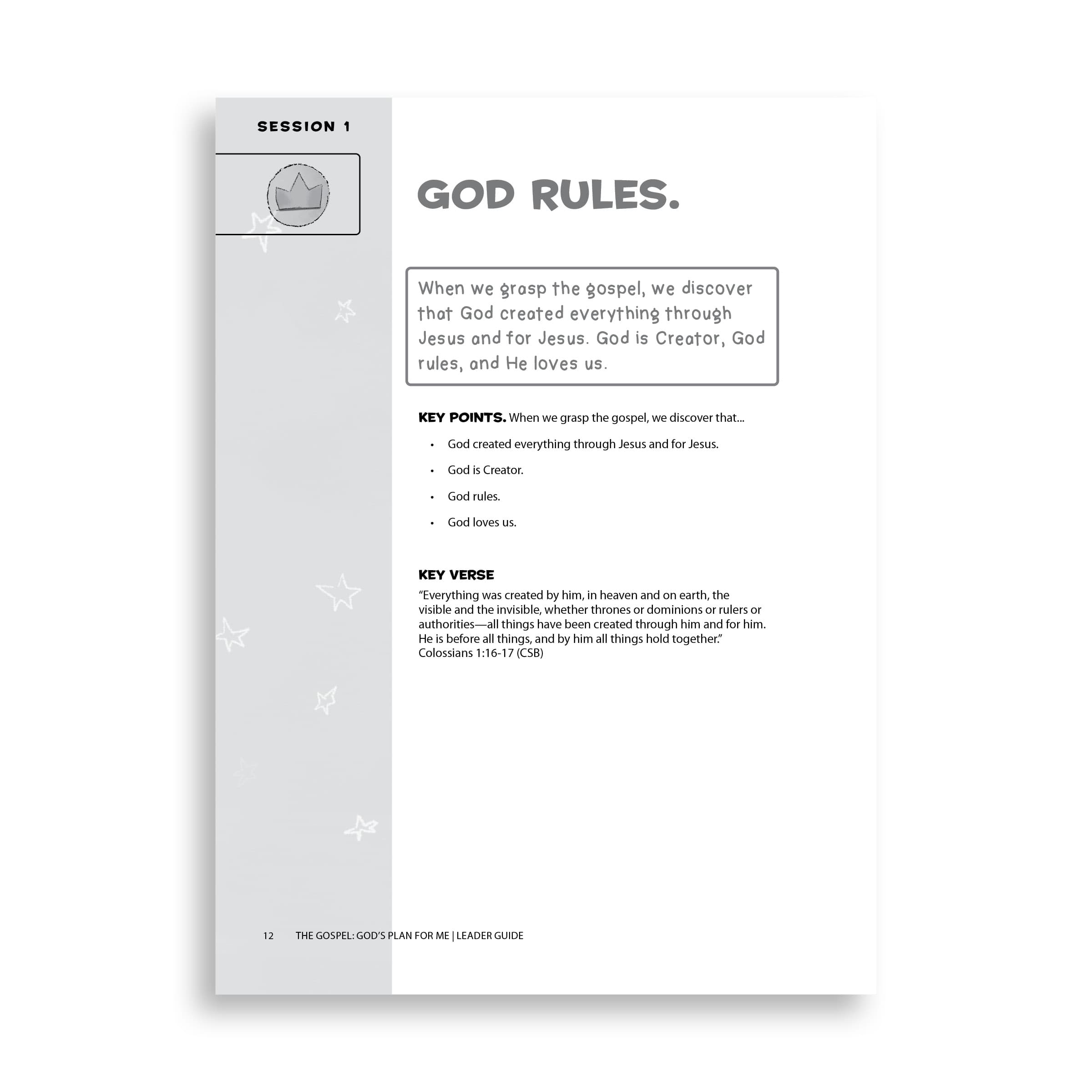 slide 5 of 12 for The Gospel: God's Plan for Me - Leader Guide