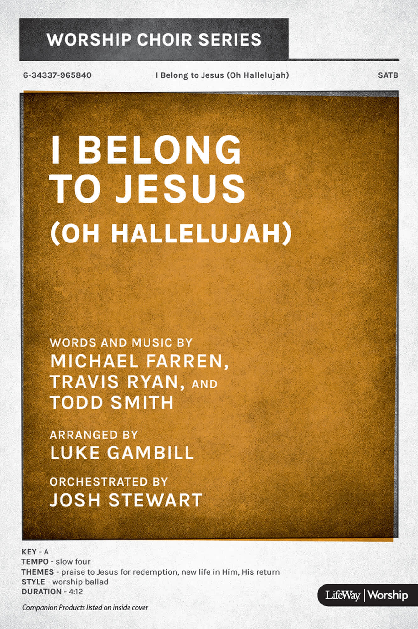 I Belong to Jesus (Oh Hallelujah) - Anthem Accompaniment CD