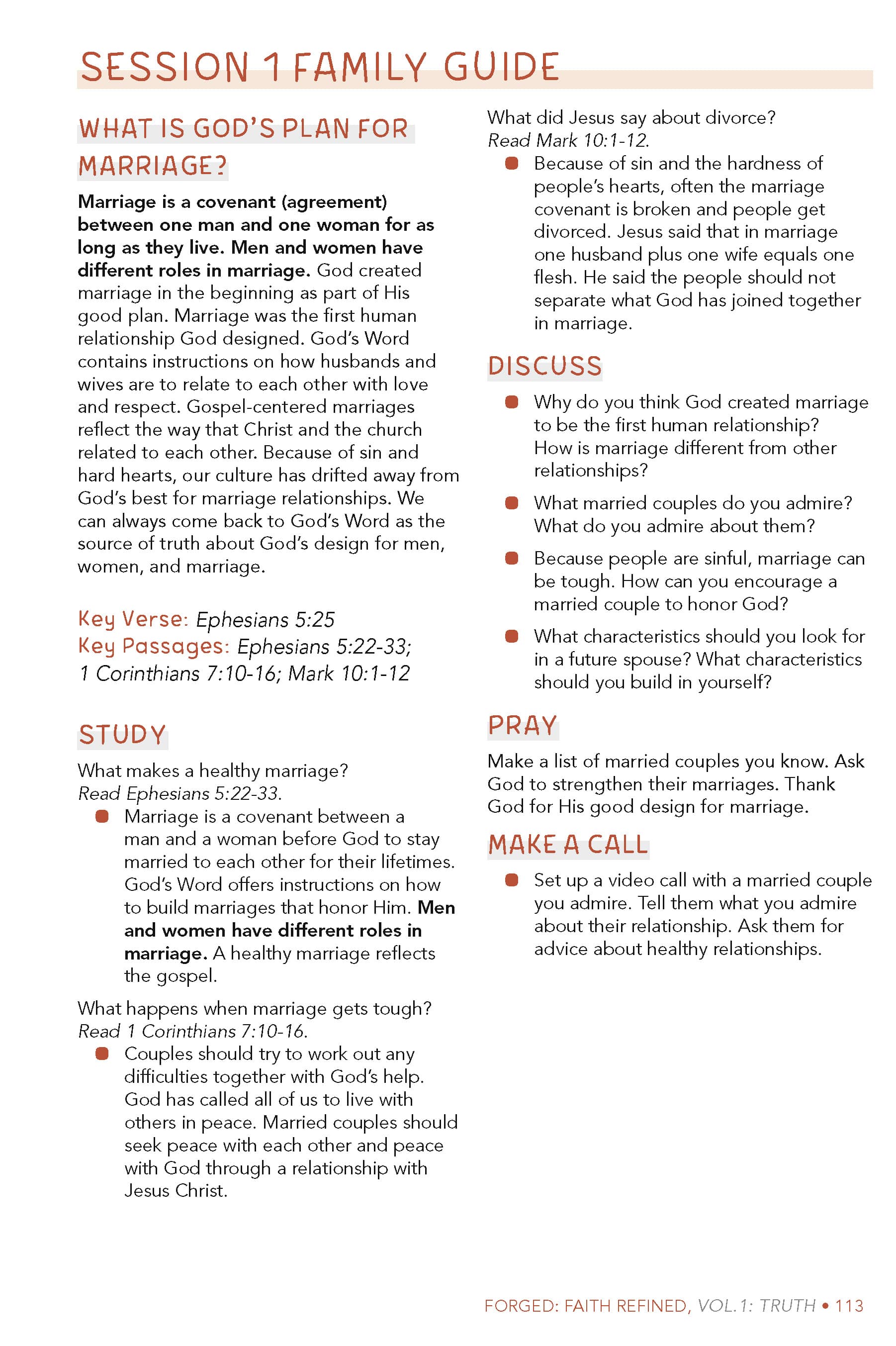 slide 6 of 7 for Forged: Faith Refined, Volume 6 Preteen Discipleship Guide