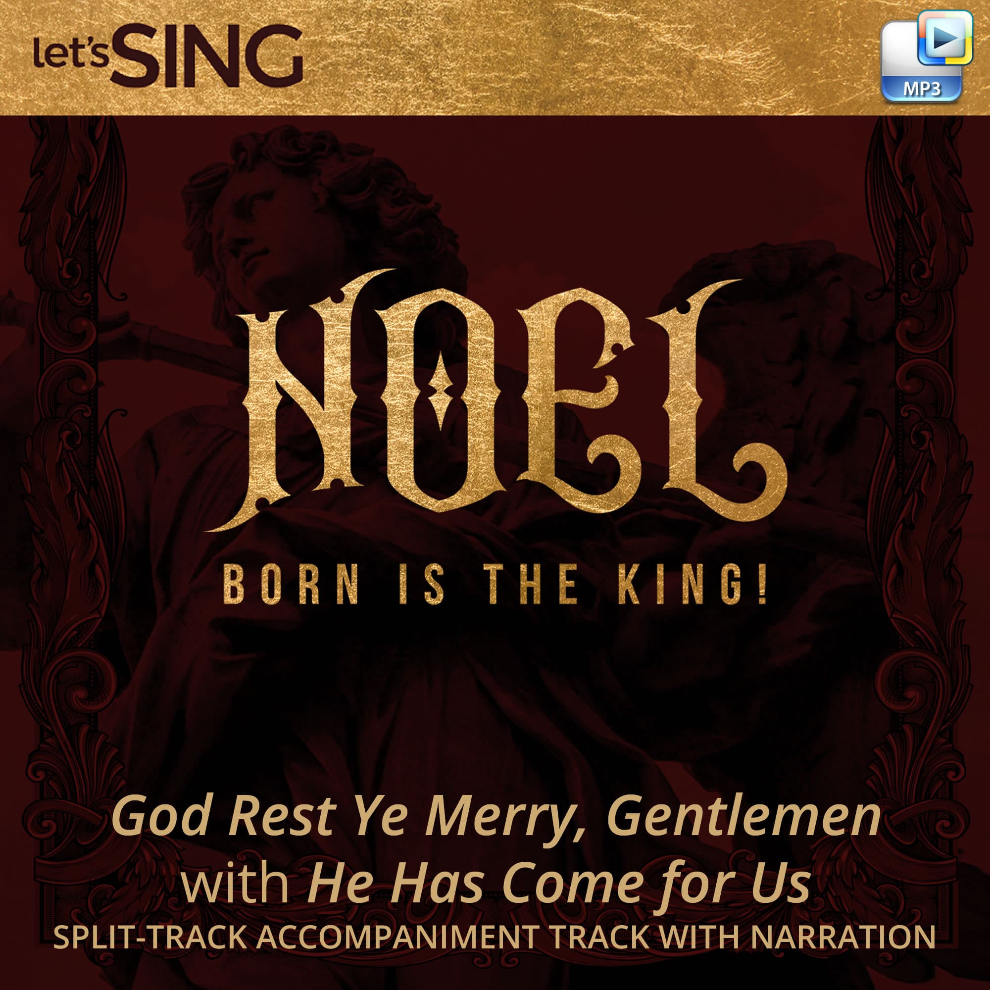 God Rest Ye Merry, Gentlemen with He Has Come for Us - Downloadable Split-Track Accompaniment Track with Narration