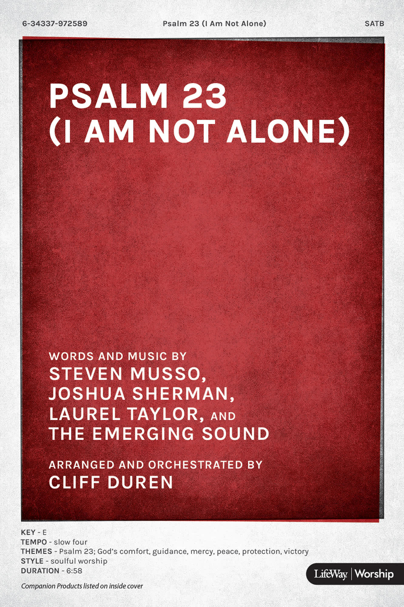 Psalm 23 (I Am Not Alone) - Downloadable Orchestration