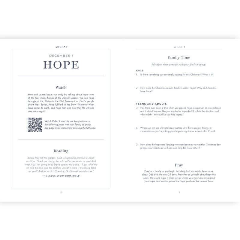 slide 2 of 3 for Family Advent Devotional - Bible Study Book