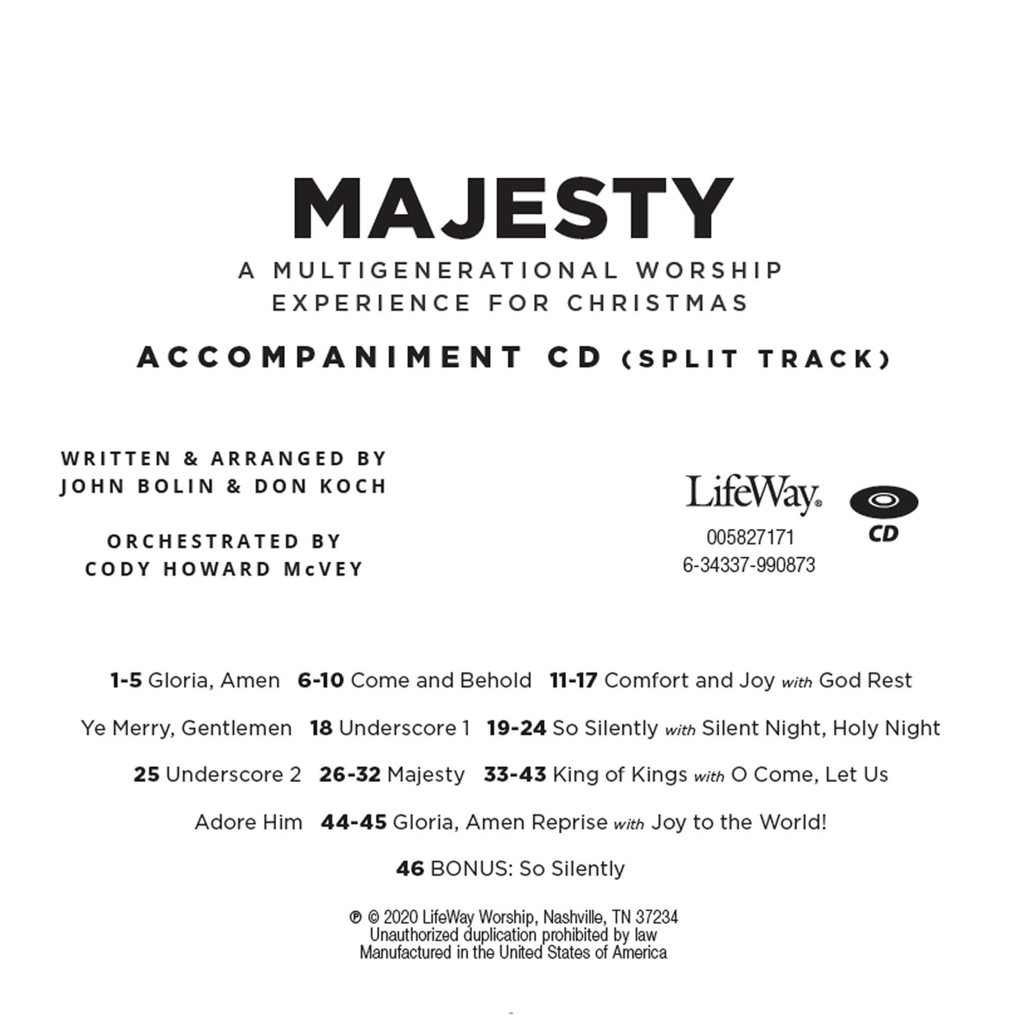 Majesty - Accompaniment CD