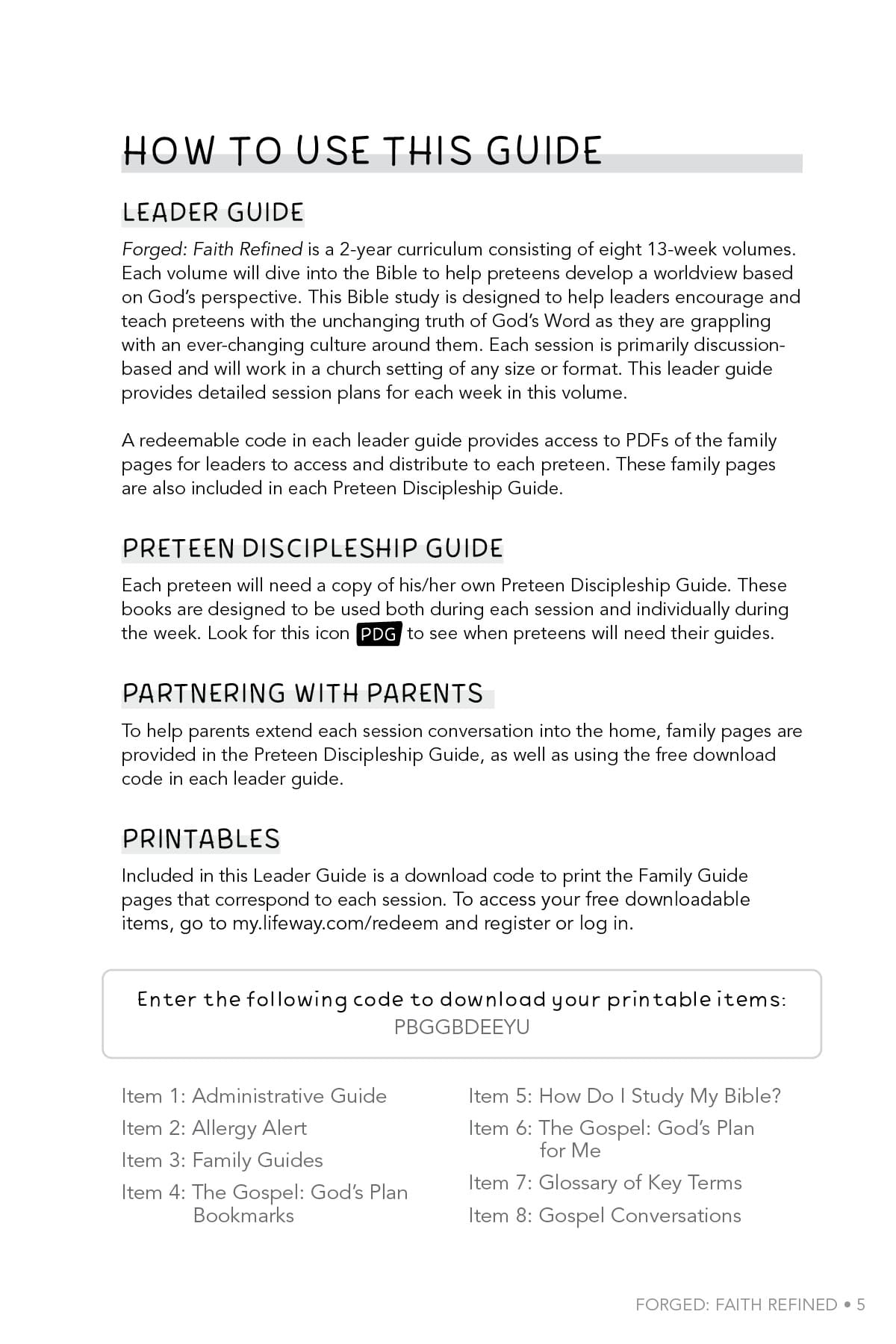 slide 4 of 8 for Forged: Faith Refined, Volume 8 Leader Guide