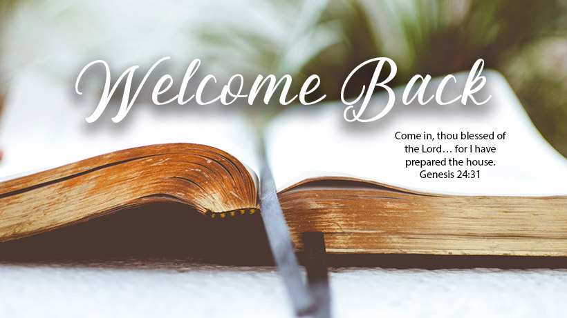 slide 9 of 10 for Digital Church Graphics Package - Welcome Back - 1
