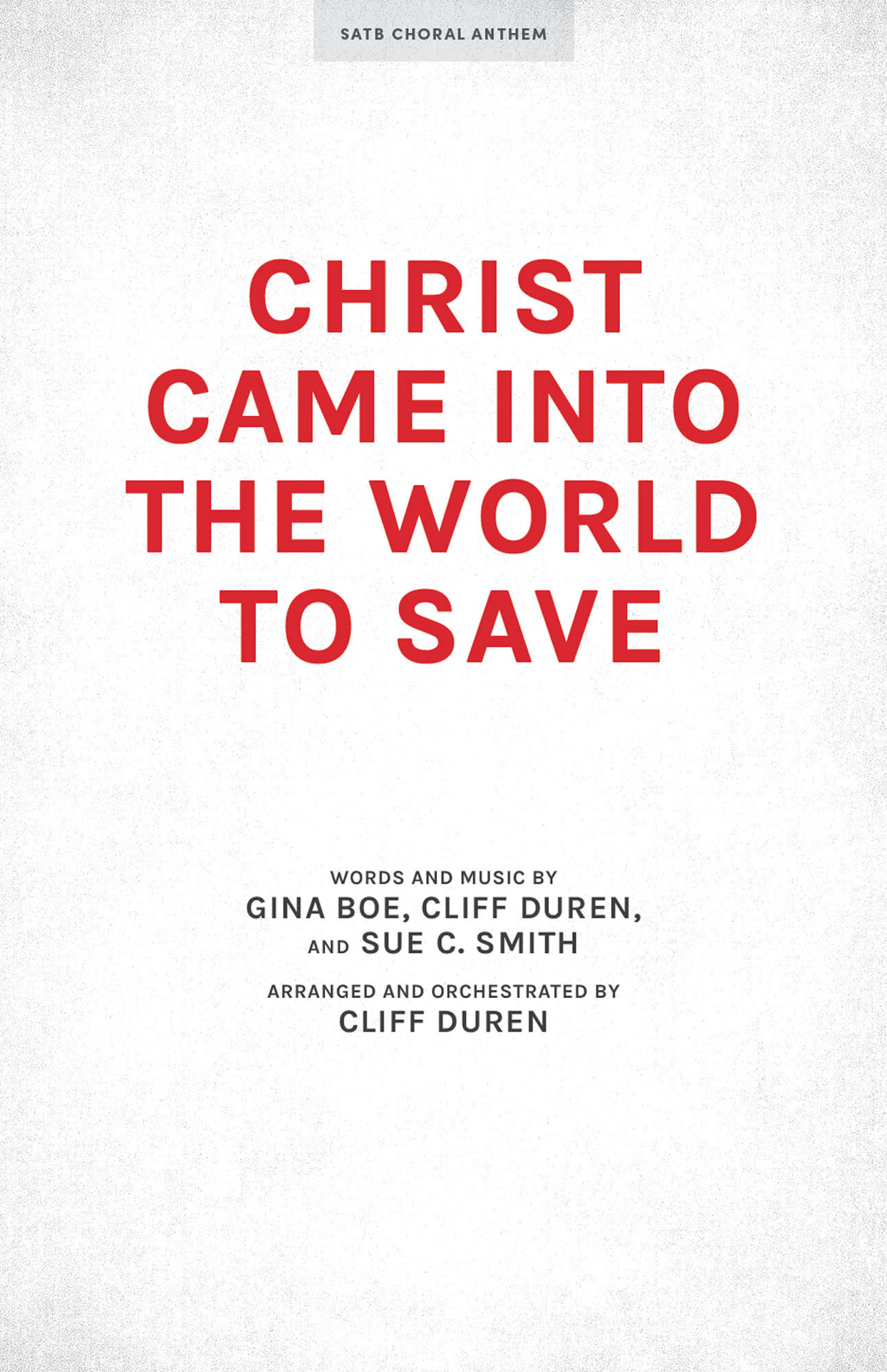 Christ Came into the World to Save - Downloadable Rhythm Charts