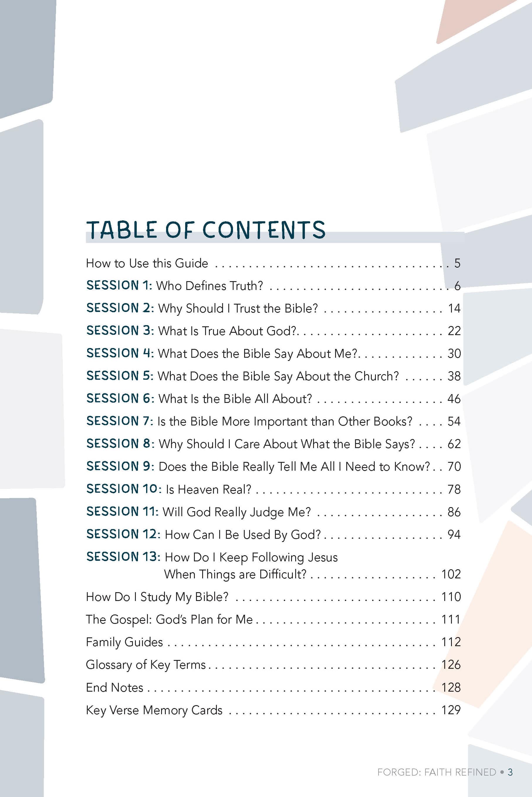 slide 2 of 8 for Forged: Faith Refined, Volume 1 Digital Preteen Discipleship Guide