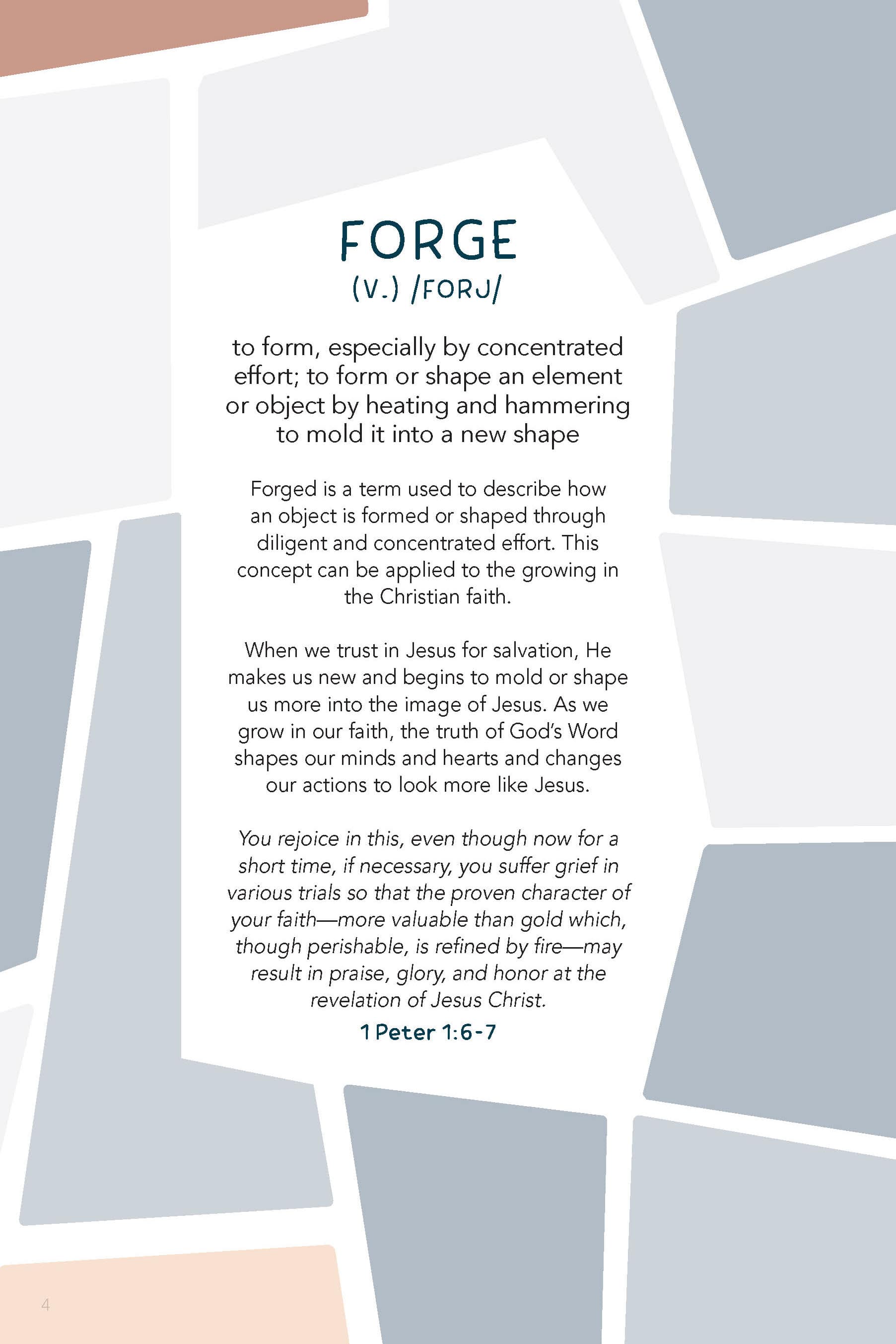 slide 3 of 8 for Forged: Faith Refined, Volume 1 Digital Preteen Discipleship Guide