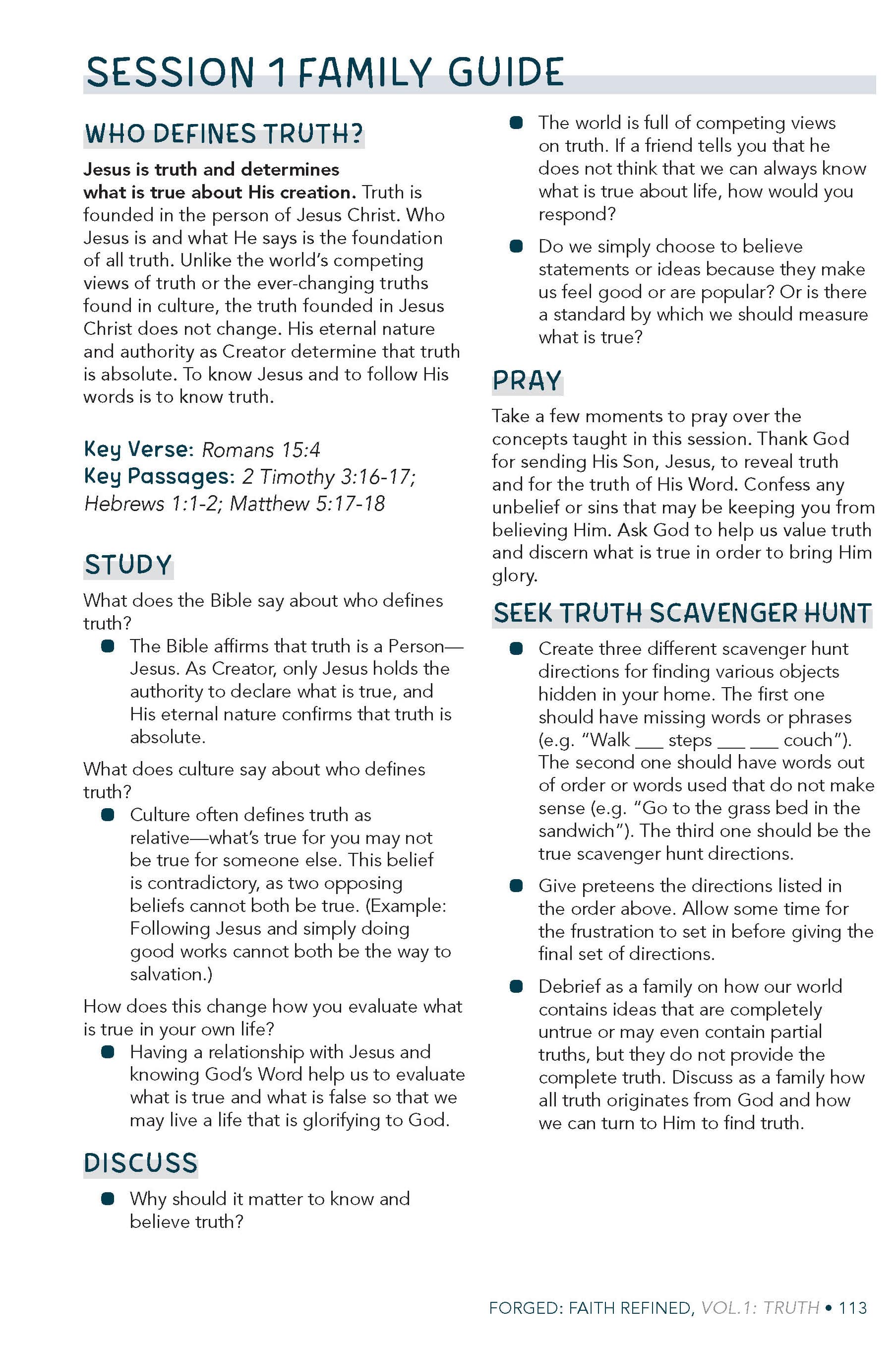 slide 6 of 8 for Forged: Faith Refined, Volume 1 Digital Preteen Discipleship Guide