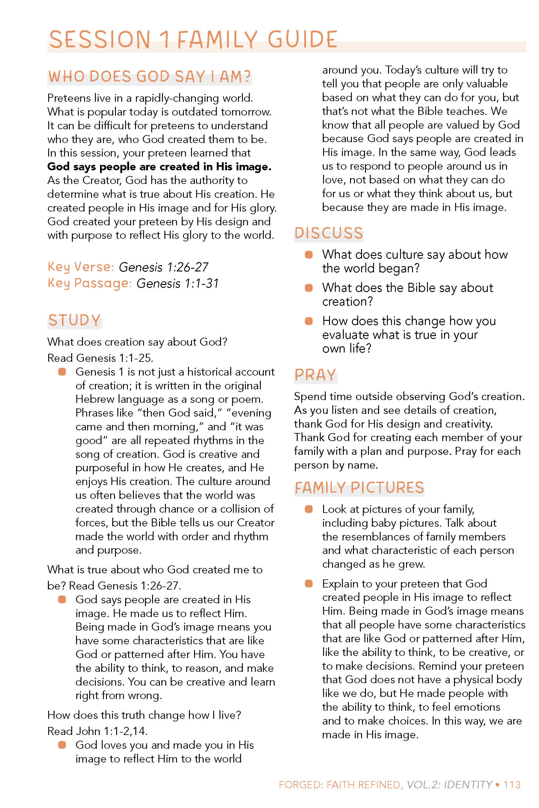 slide 7 of 8 for Forged: Faith Refined, Volume 2 Digital Preteen Discipleship Guide