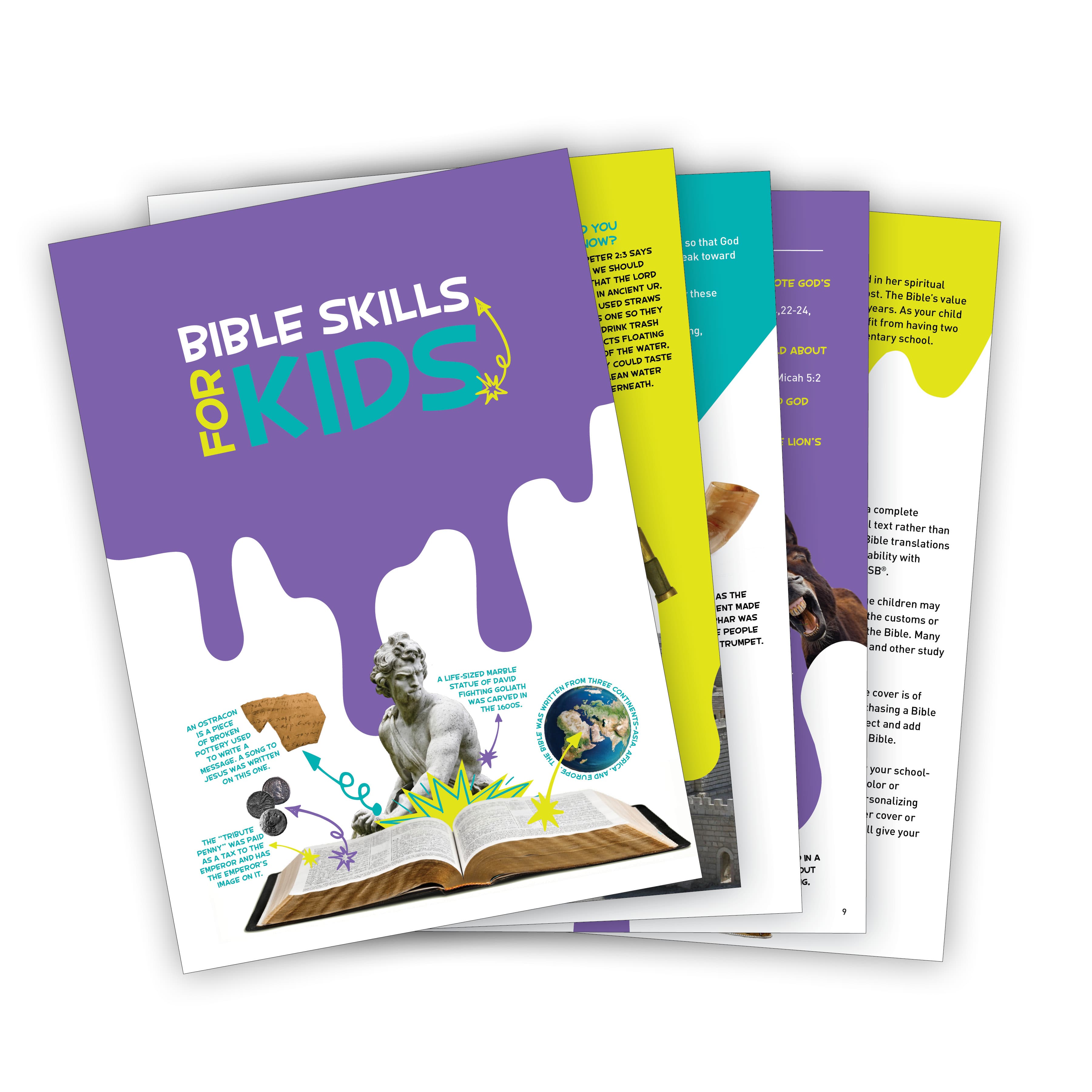 slide 3 of 3 for Bible Skills for Kids Booklet and Chart (Package of 10)