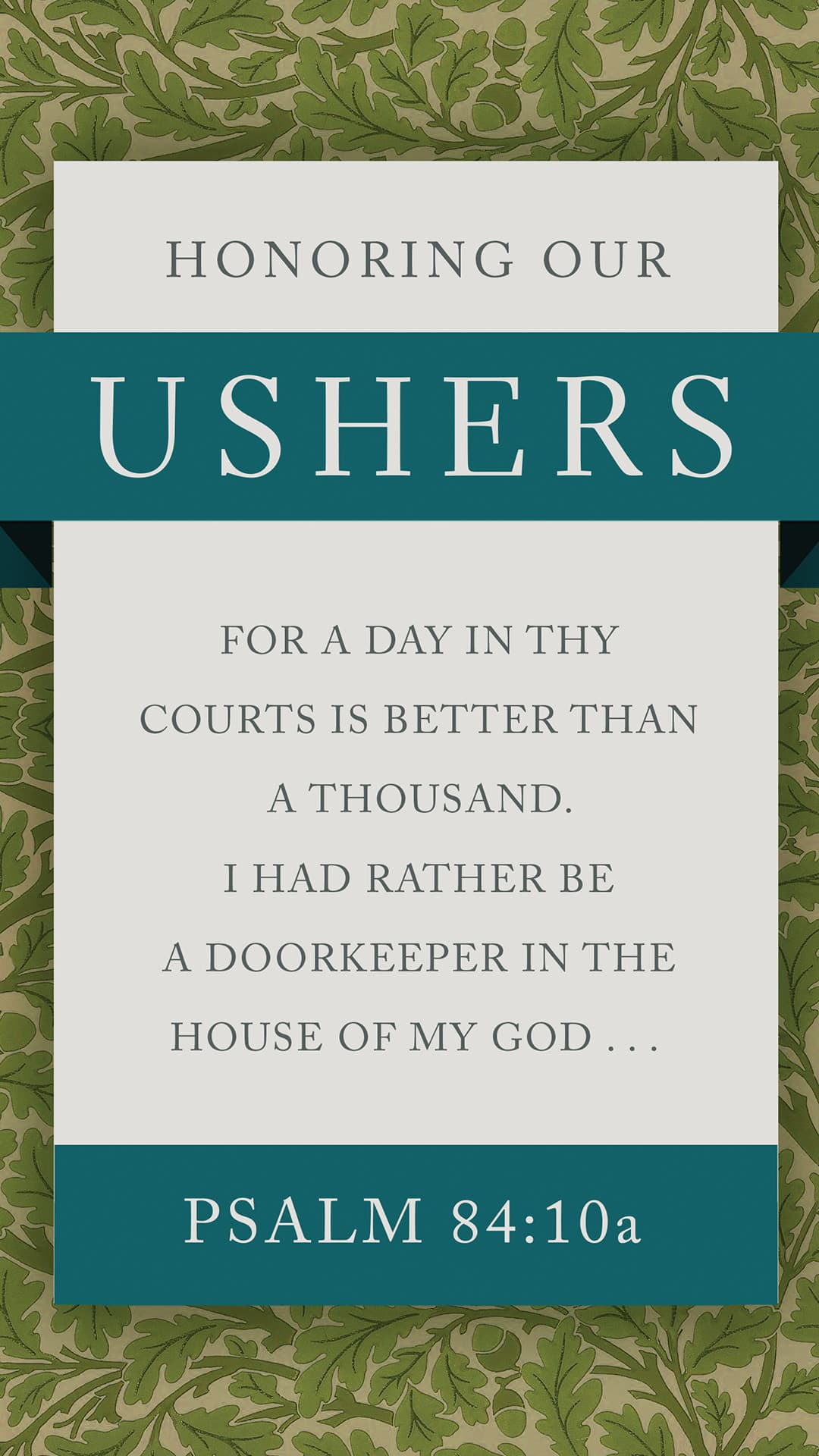 slide 7 of 7 for Digital Church Graphics Package - Usher Anniversary
