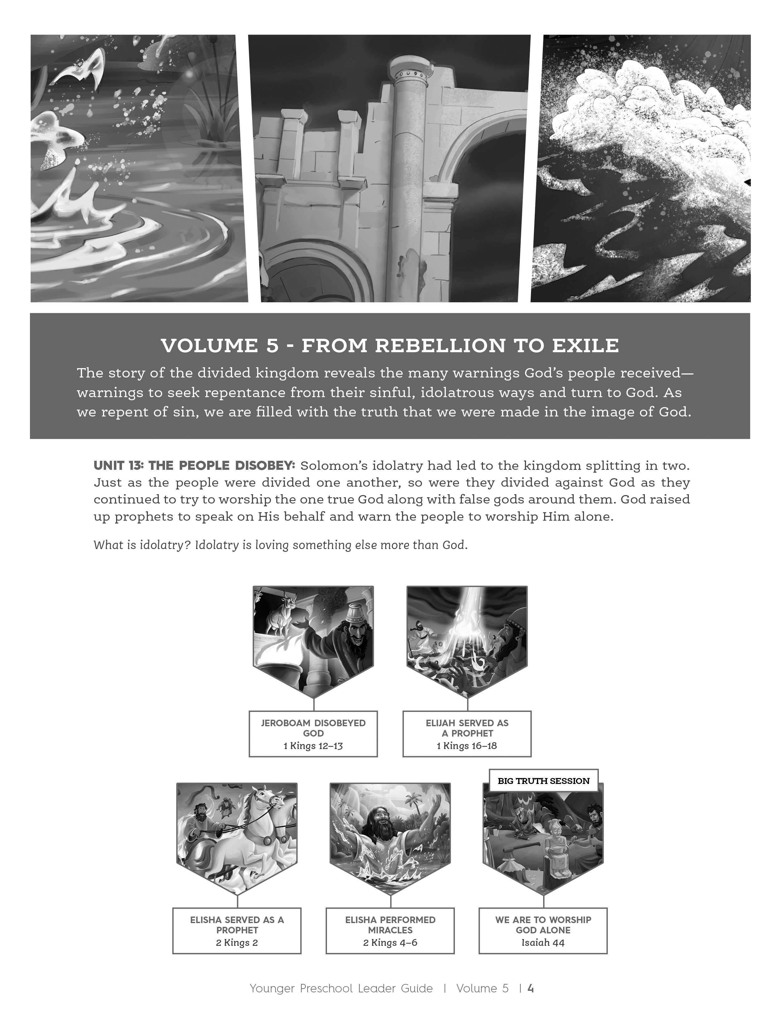 slide 2 of 3 for The Gospel Project for Preschool: Younger Preschool Leader Guide - Volume 5: From Rebellion to Exile