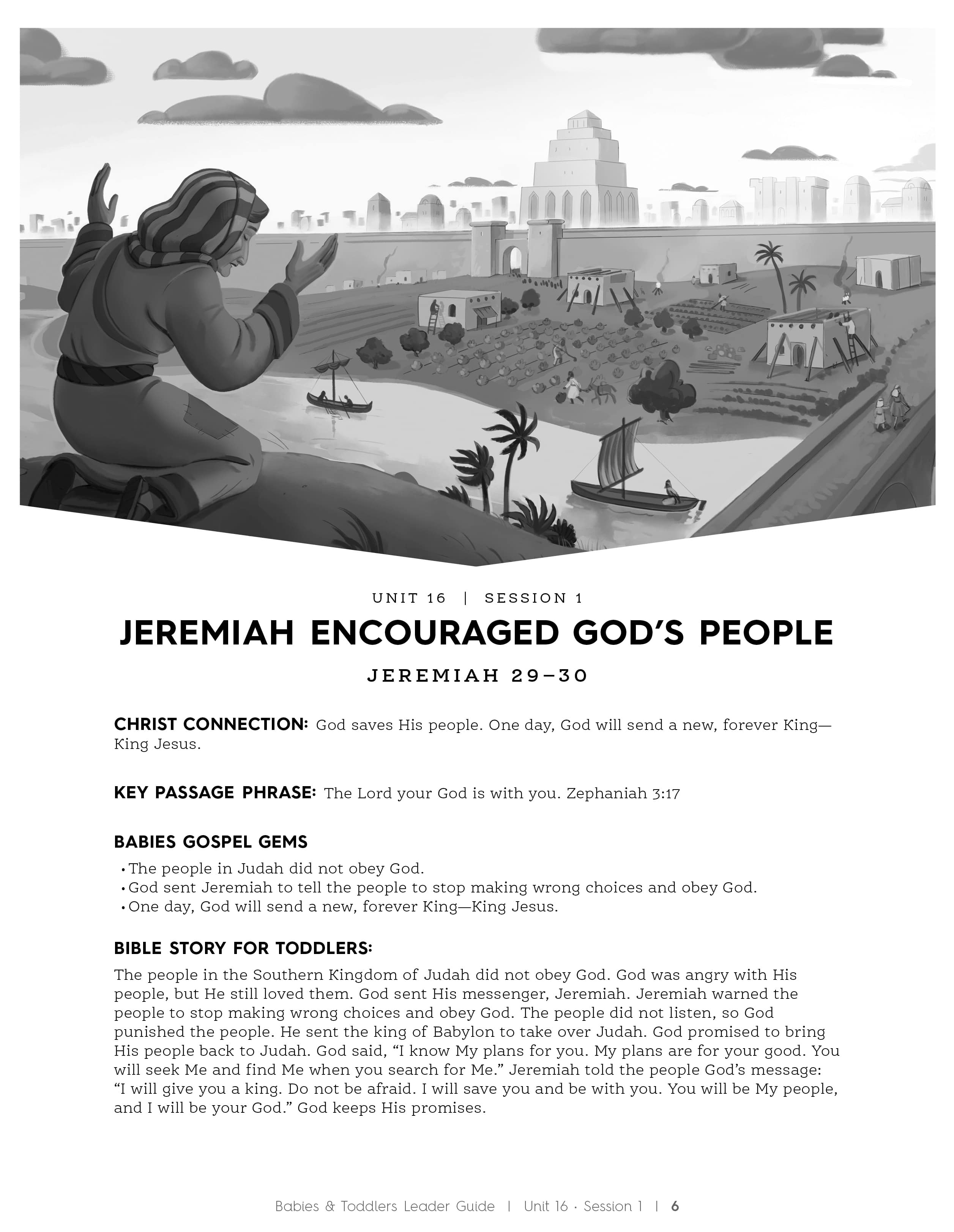slide 2 of 3 for The Gospel Project for Preschool: Babies & Toddlers Leader Guide - Volume 6: From Captivity to Restoration