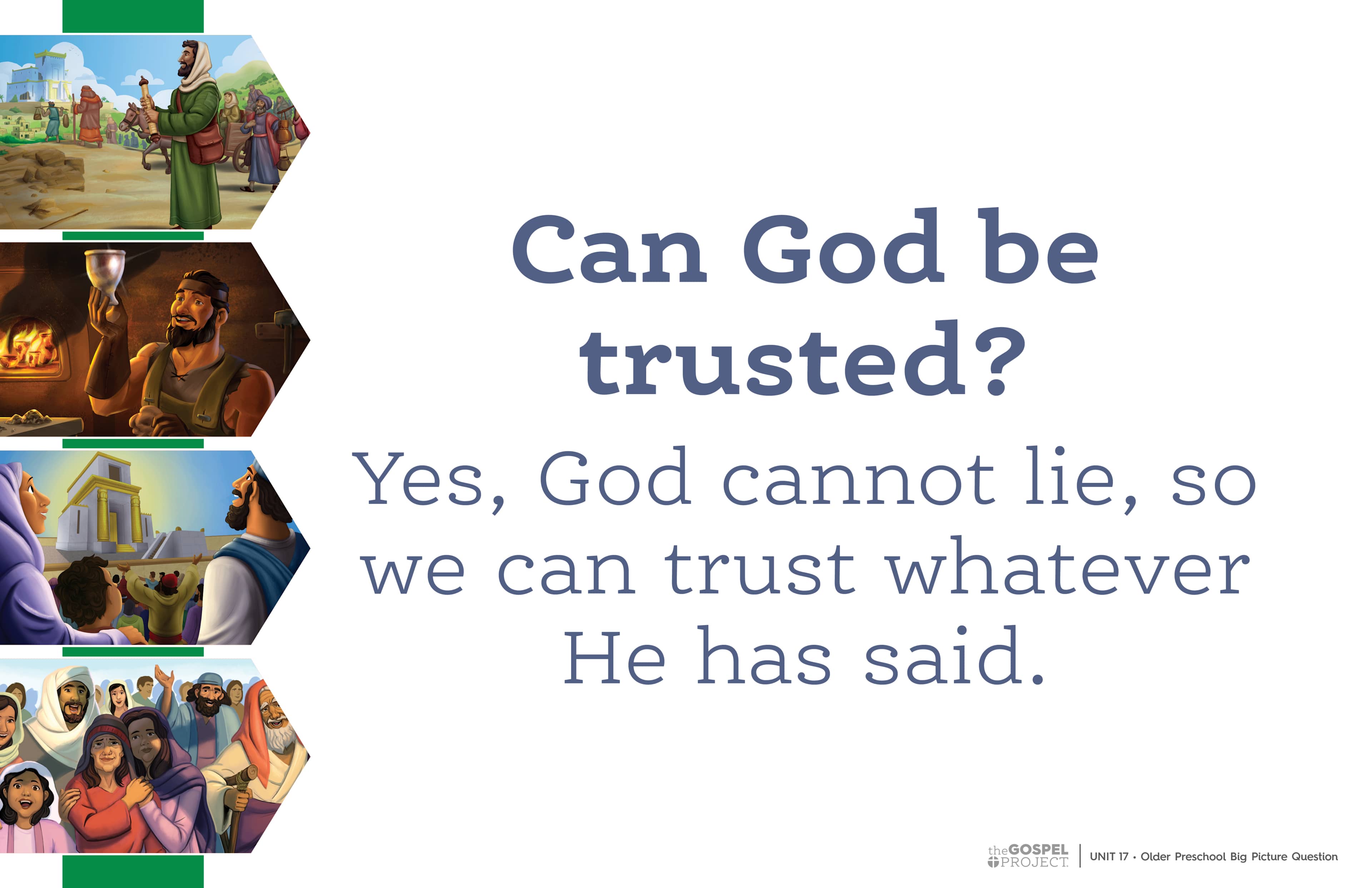 slide 3 of 3 for The Gospel Project for Preschool: Preschool Poster Pack - Volume 6: From Captivity to Restoration