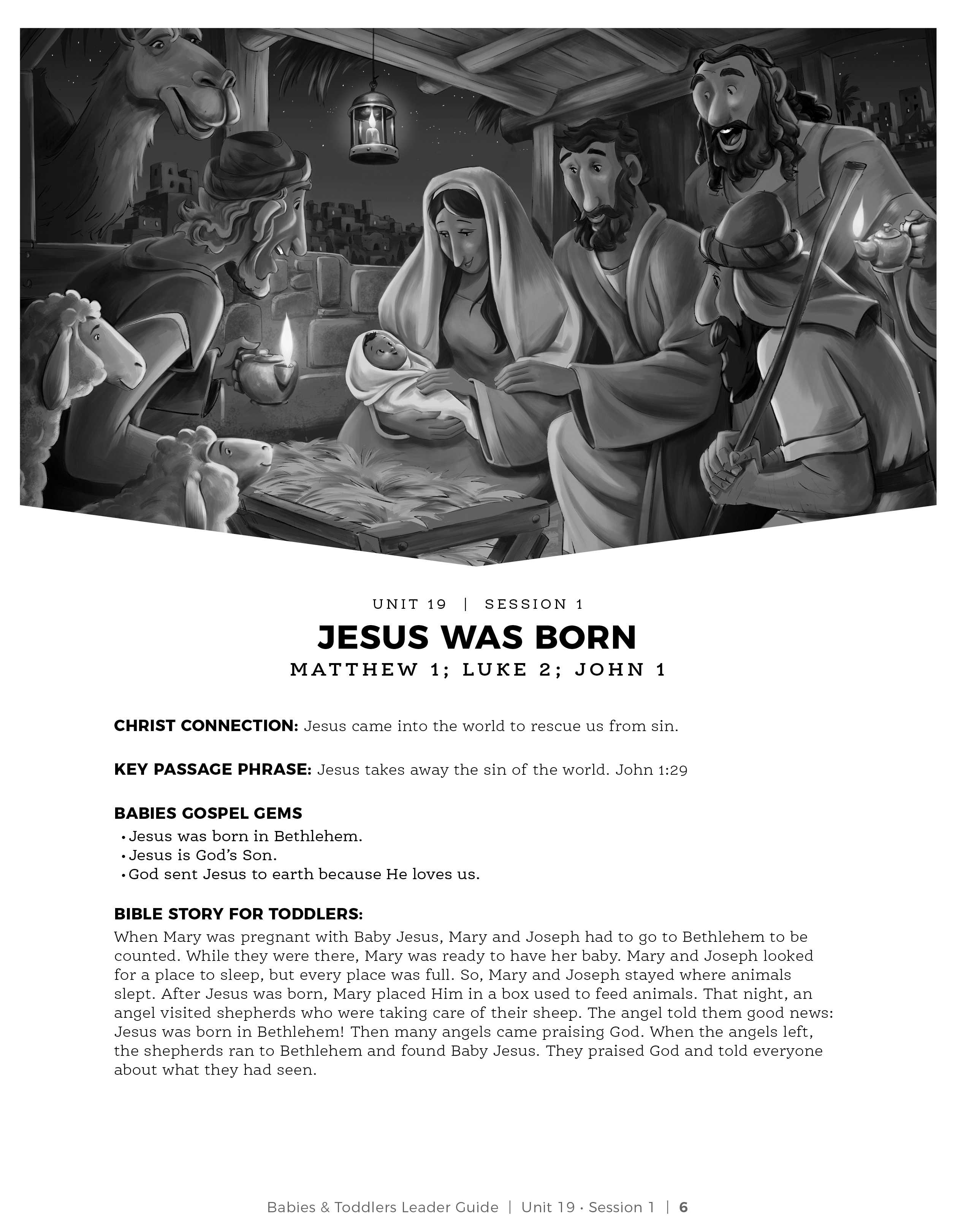 slide 2 of 3 for The Gospel Project for Preschool: From Heaven to Earth - Babies & Toddlers Leader Guide - Volume 7