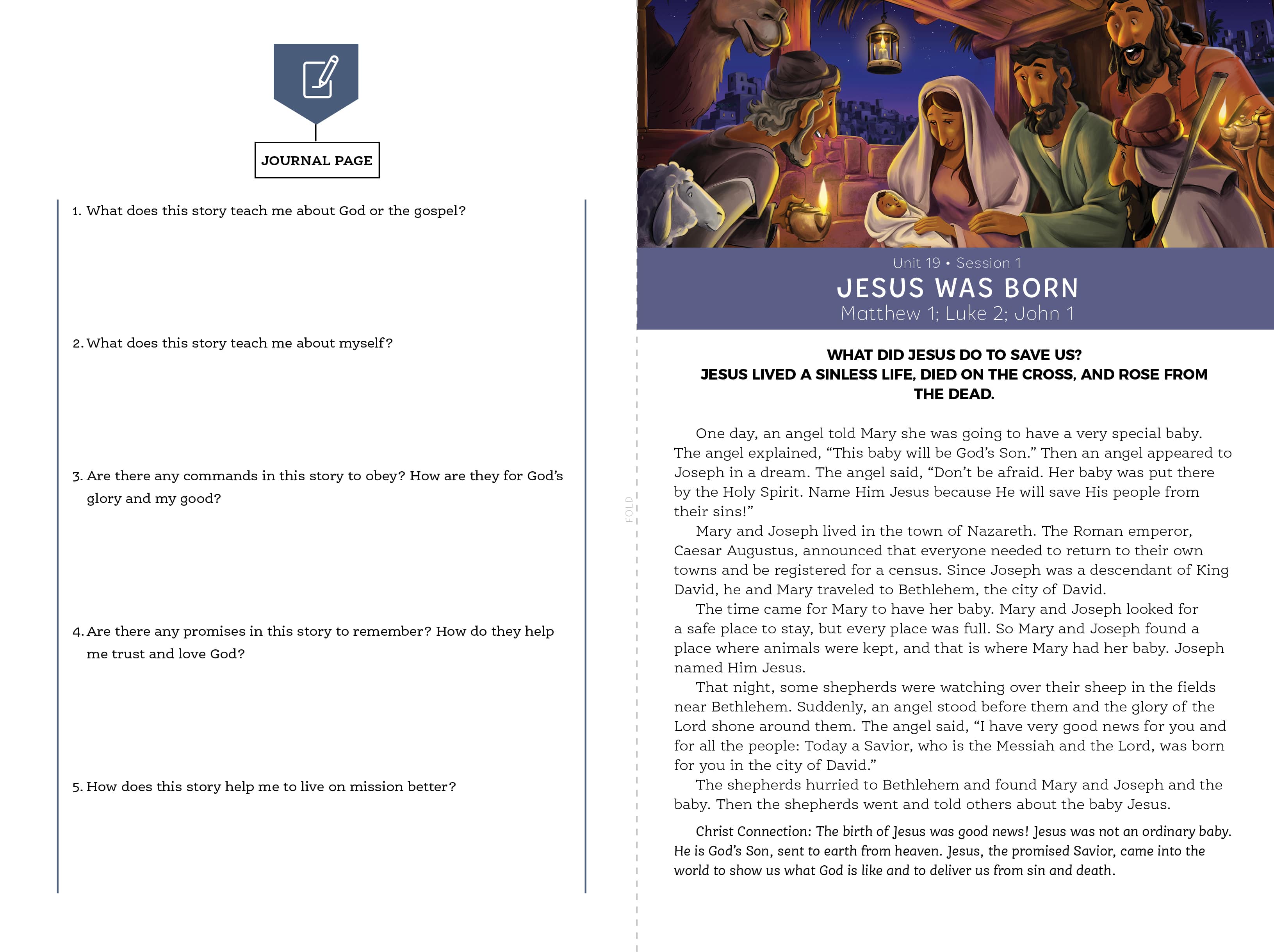 slide 2 of 3 for The Gospel Project for Kids: From Heaven to Earth - Older Kids Activity Pages - Volume 7
