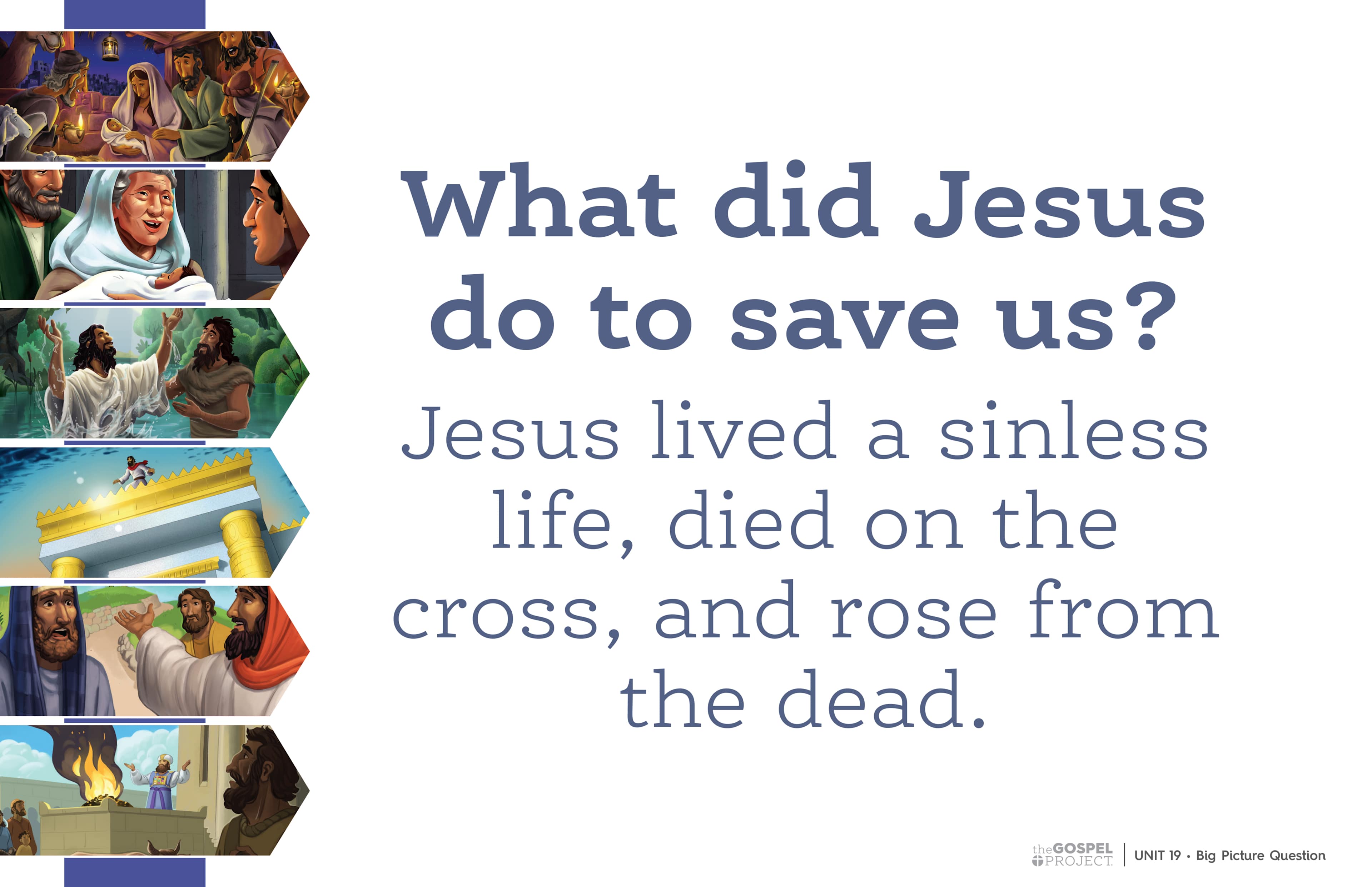 slide 2 of 3 for The Gospel Project for Kids: From Heaven to Earth - Kids Poster Pack - Volume 7