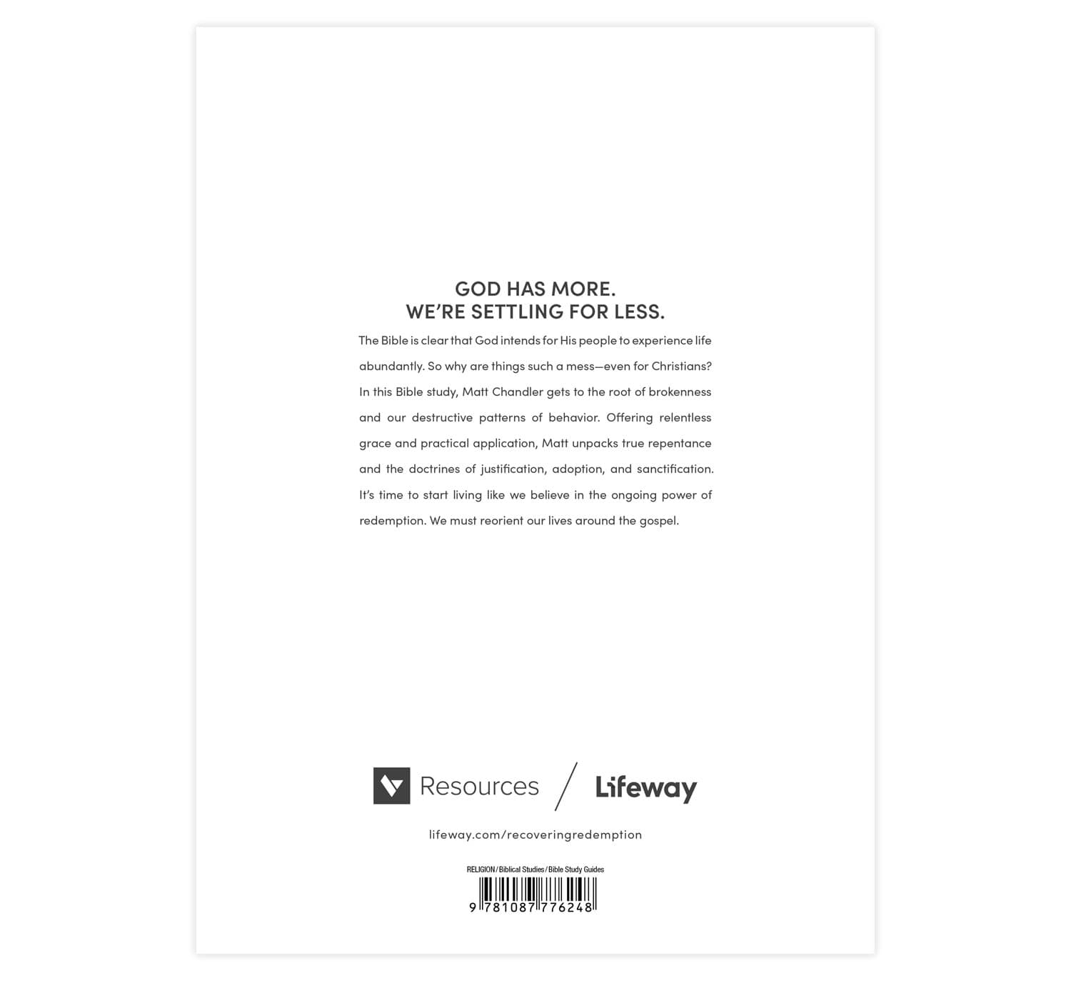 slide 5 of 5 for Recovering Redemption - Bible Study Book with Video Access