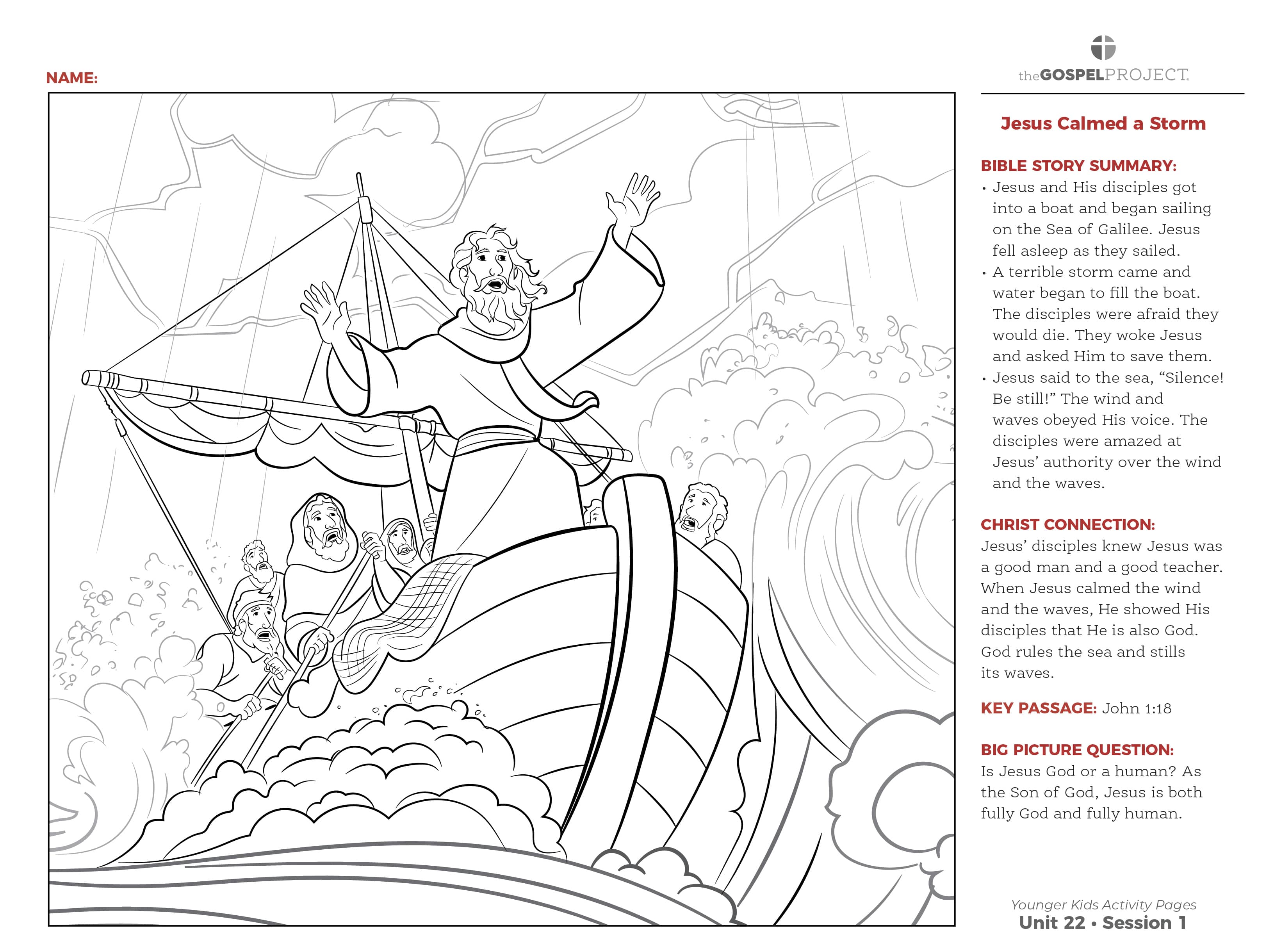 slide 3 of 3 for The Gospel Project for Kids: Younger Kids Activity Pages - Volume 8: From Wonder to Rejection