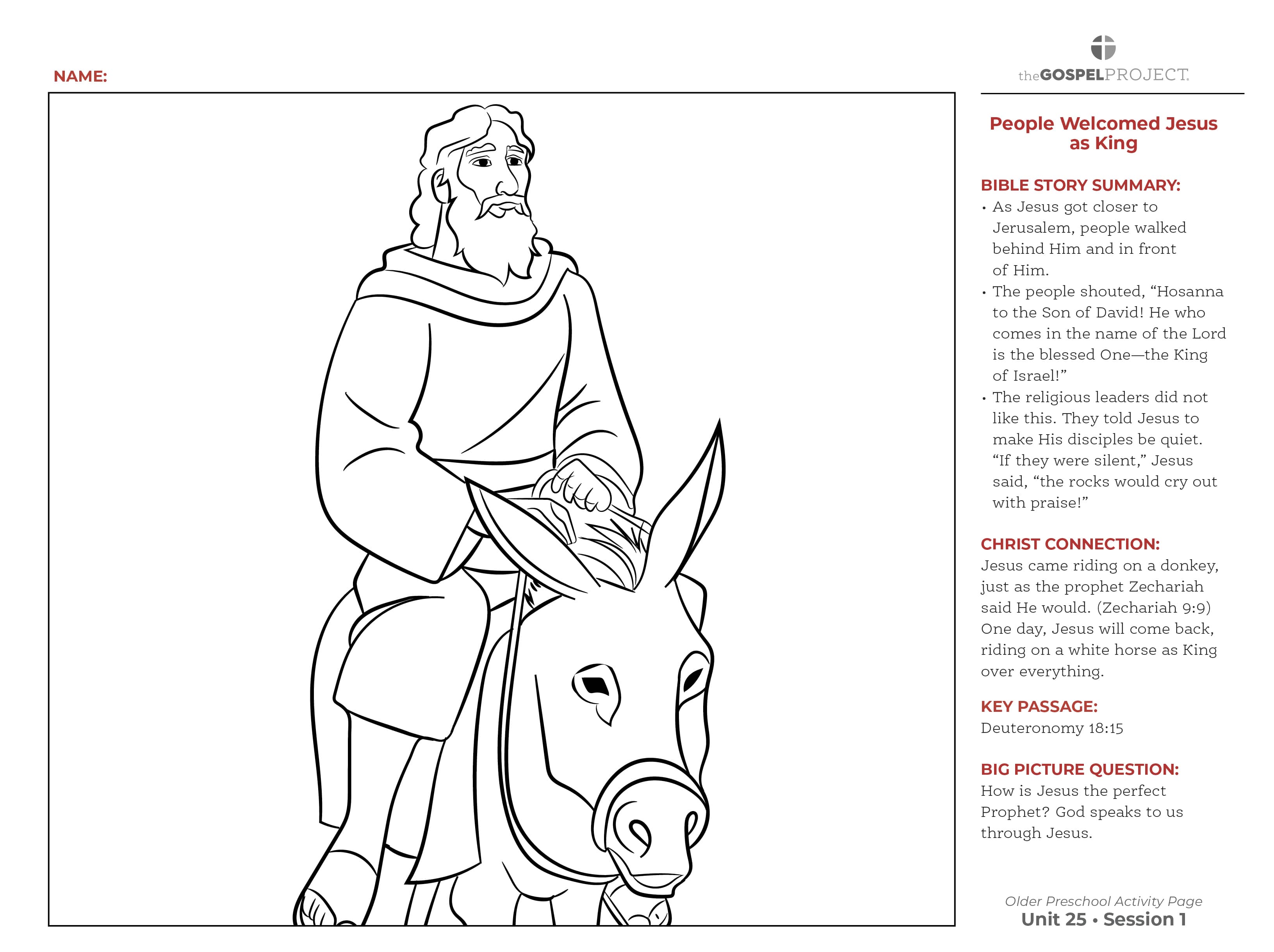 slide 3 of 3 for The Gospel Project for Preschool: Older Preschool Activity Pages - Volume 9: From Death to Resurrection