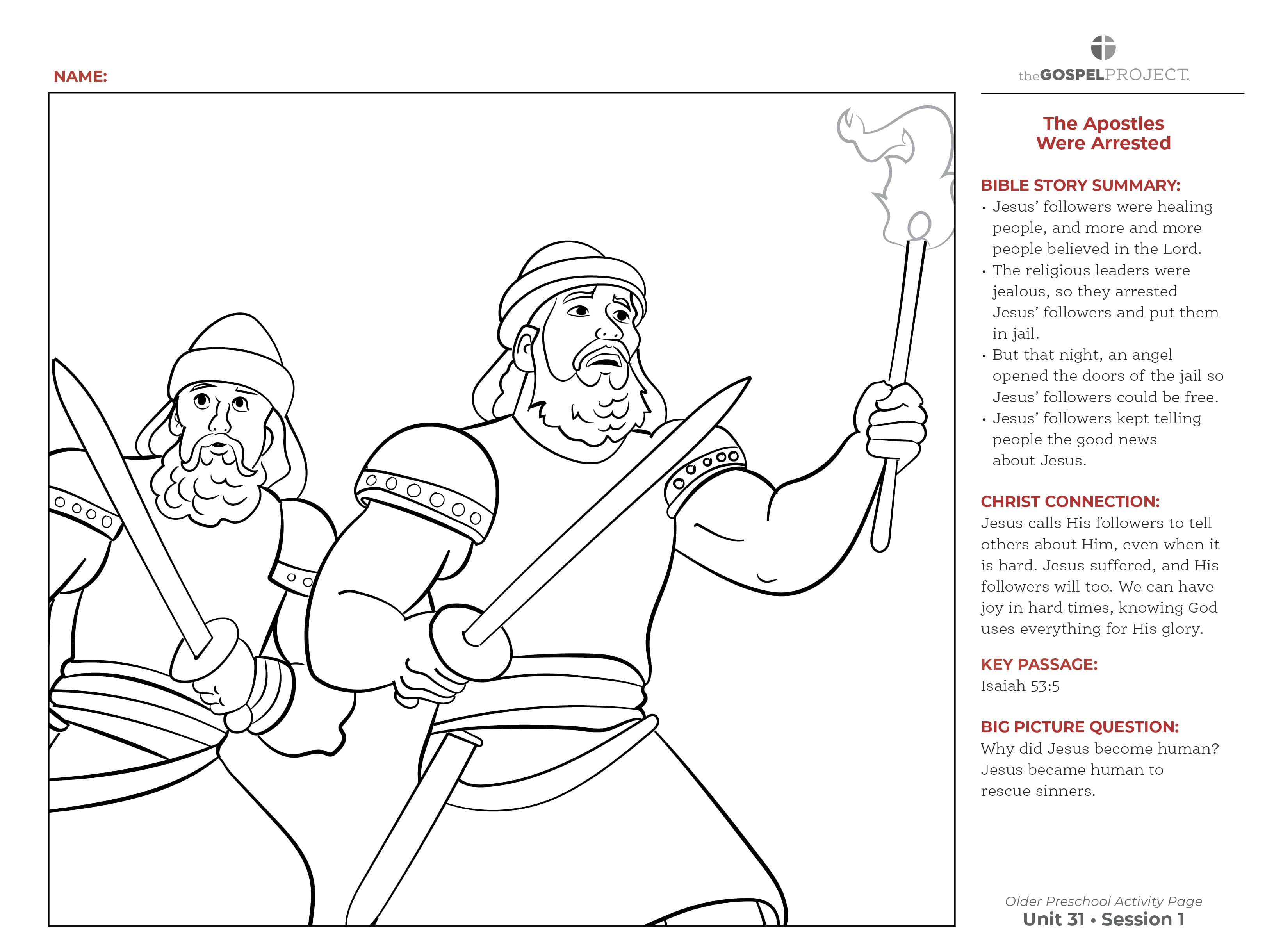 slide 3 of 3 for The Gospel Project for Preschool: Older Preschool Activity Pages - Volume 11: From One Nation to All Nations
